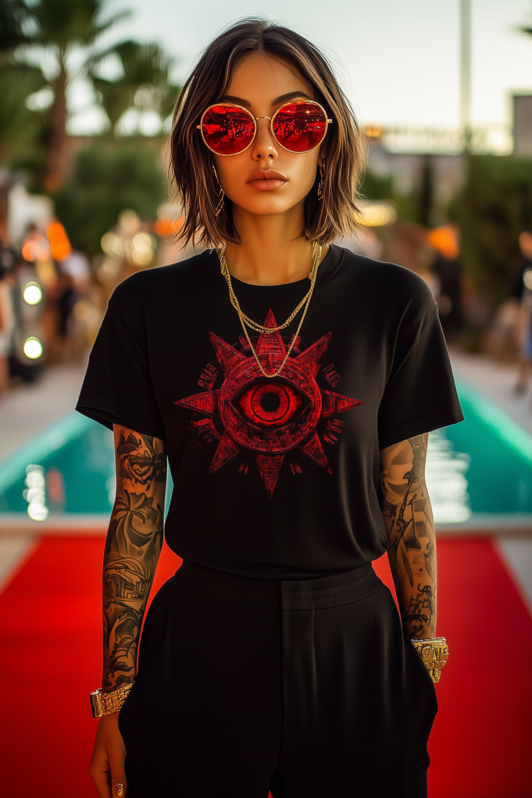 THE EYE OF ARIA - Womens Black Tee