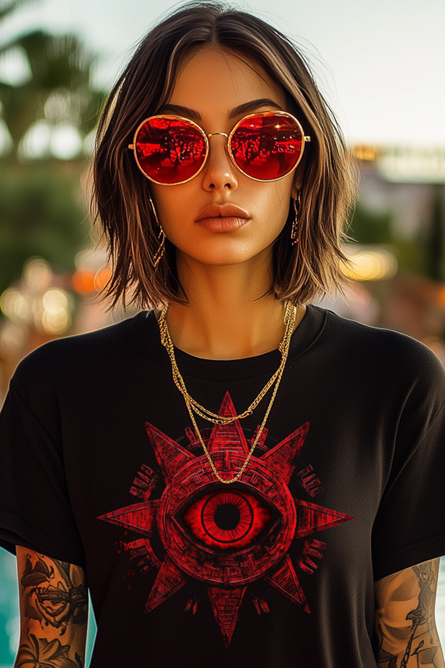 THE EYE OF ARIA - Womens Black Tee