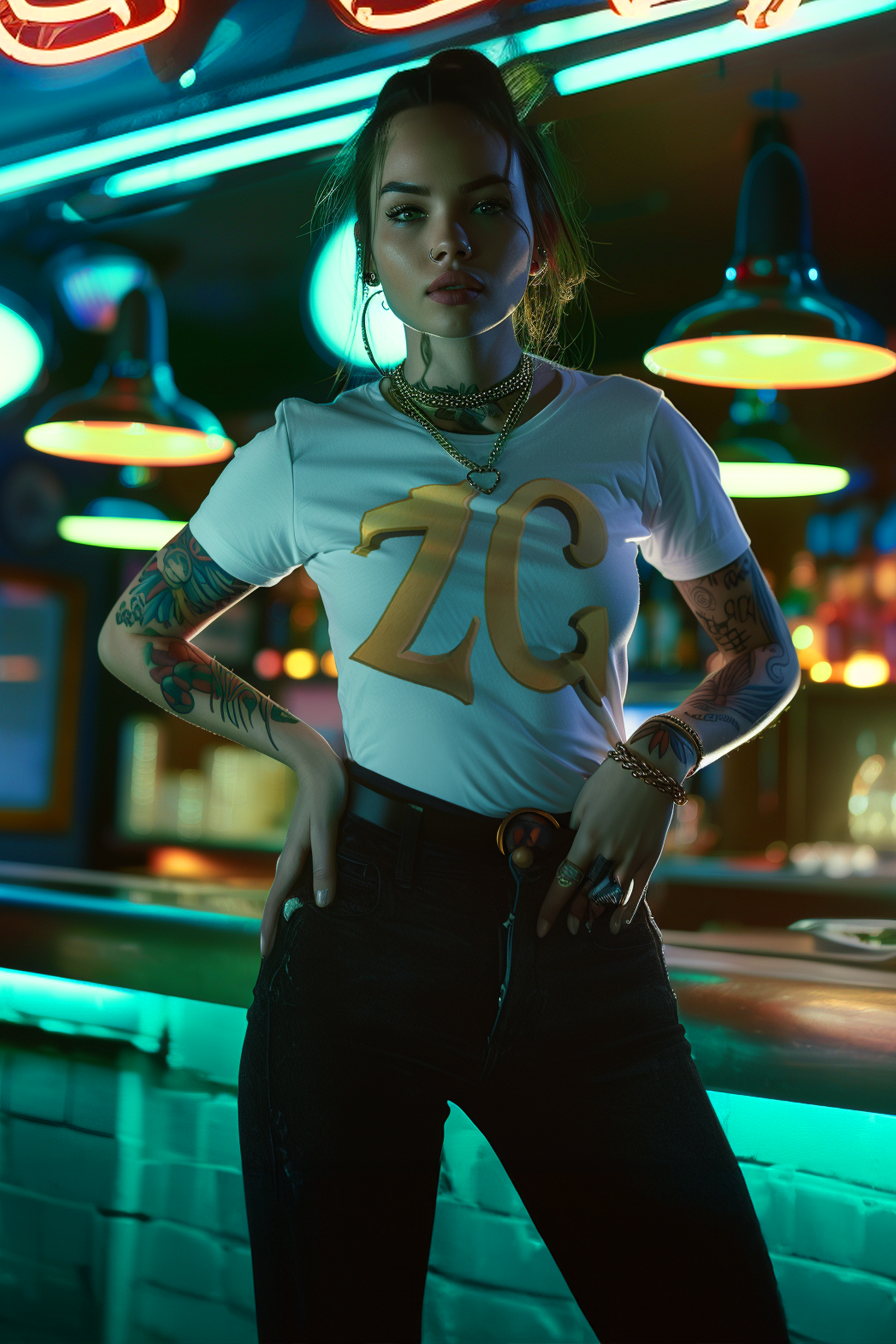 ZG LOGO - Womens White Tee