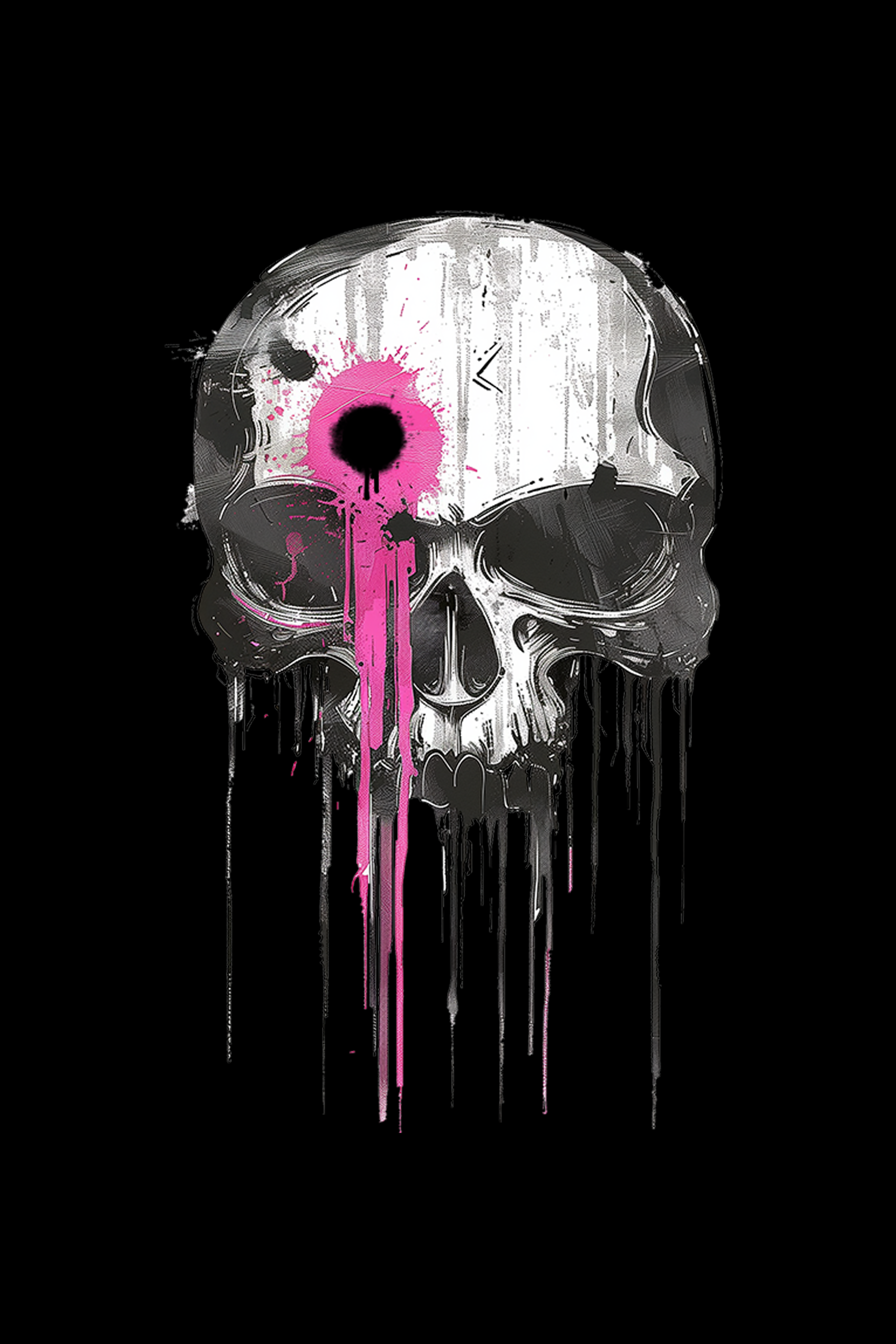 SKULL SHOT - Mens Black Tee