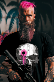 SKULL SHOT - Mens Black Tee