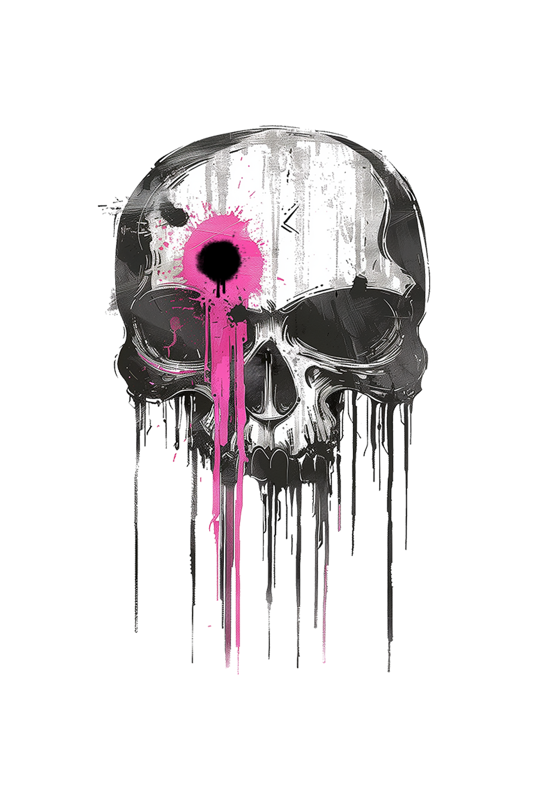 SKULL SHOT - Mens White Tee