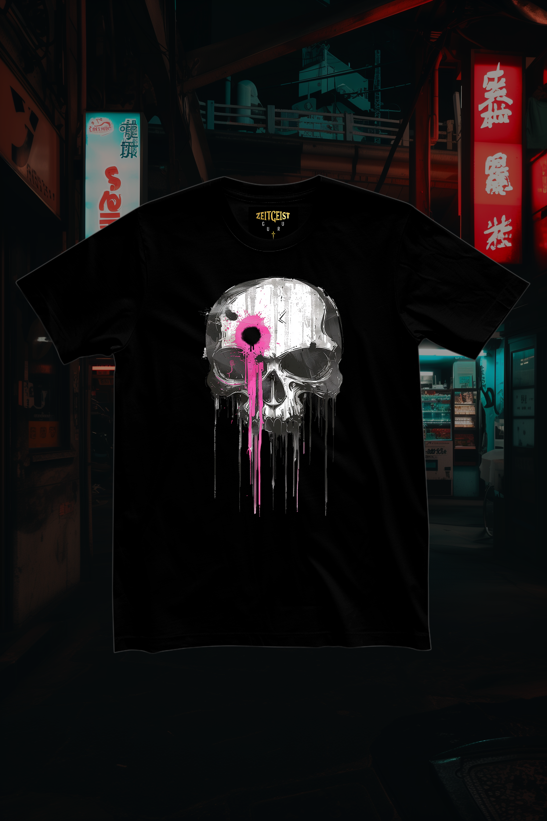 SKULL SHOT - Mens Black Tee