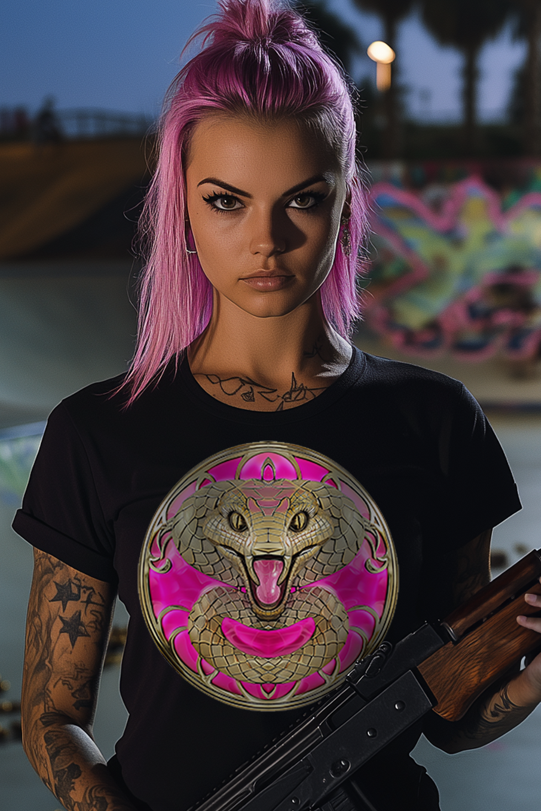 DEADLY VIPER CLUB - Womens Black Tee