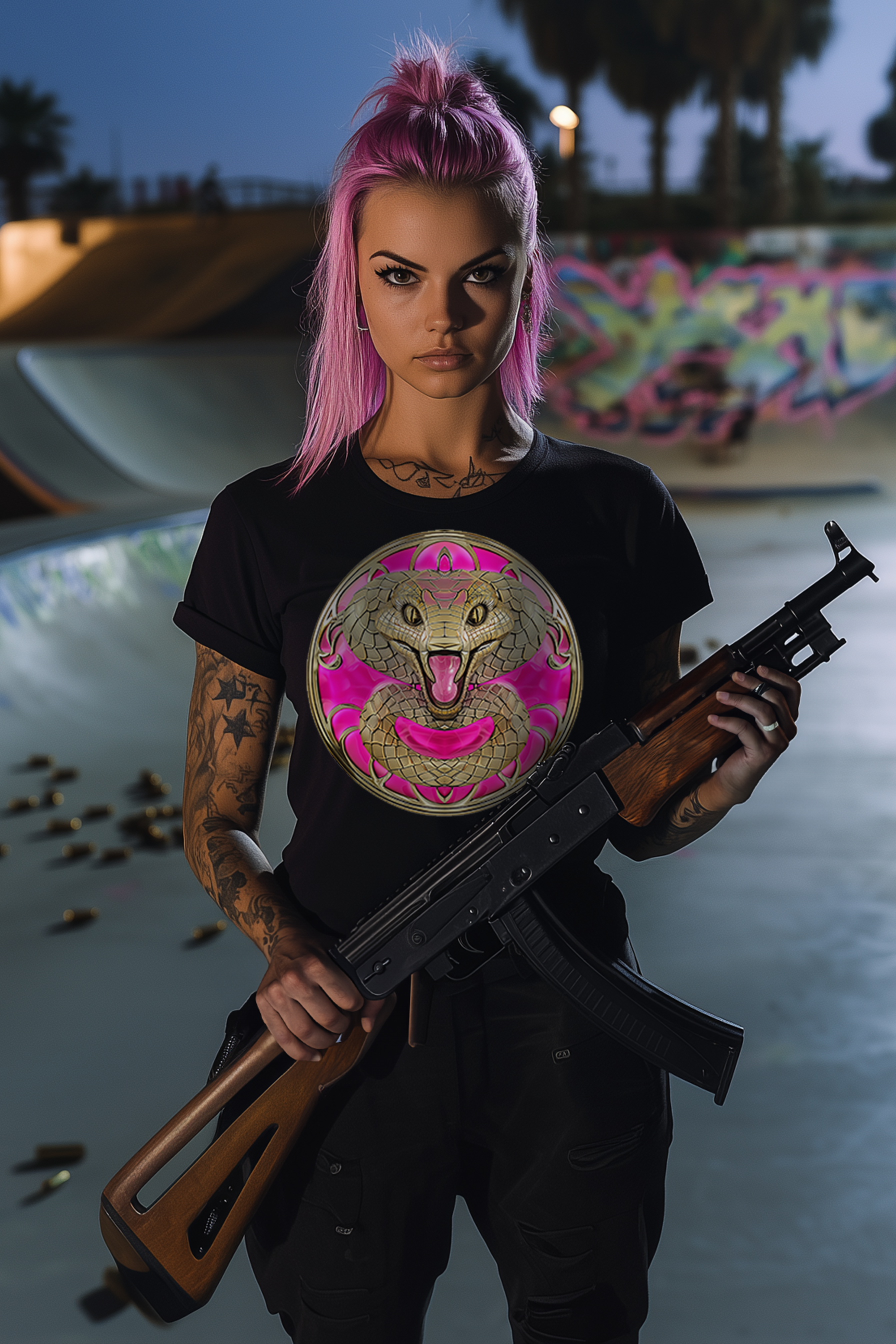 DEADLY VIPER CLUB - Womens Black Tee