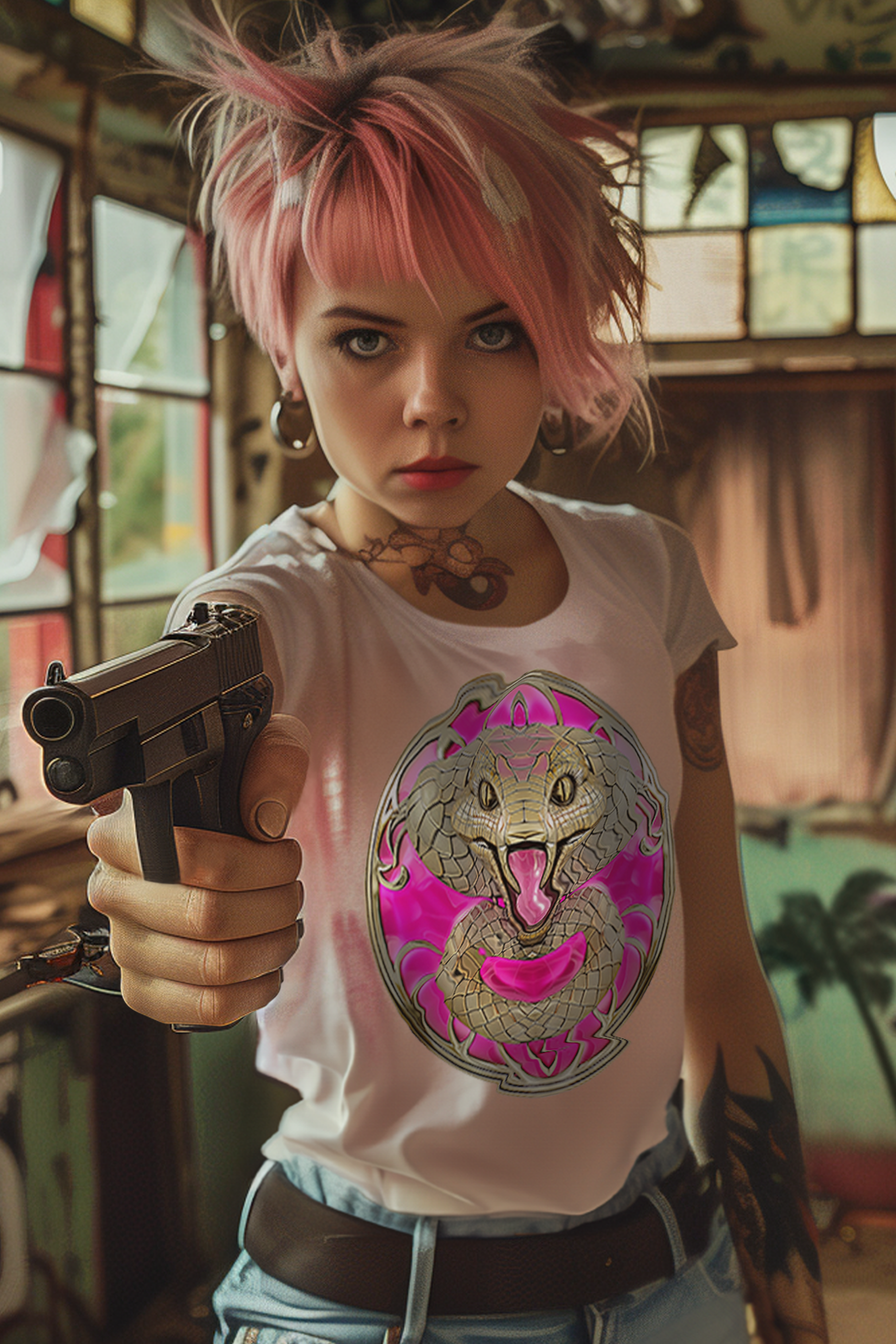 DEADLY VIPER CLUB - Womens White Tee
