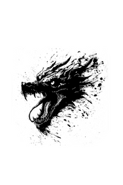 FIERCE DRAGON - Mens White Tee