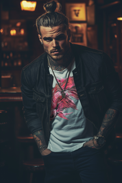 FIGHTER FISH - Mens White Tee