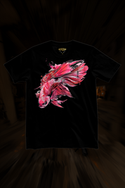 FIGHTER FISH - Mens Black Tee