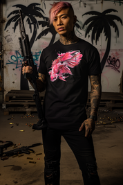 FIGHTER FISH - Mens Black Tee