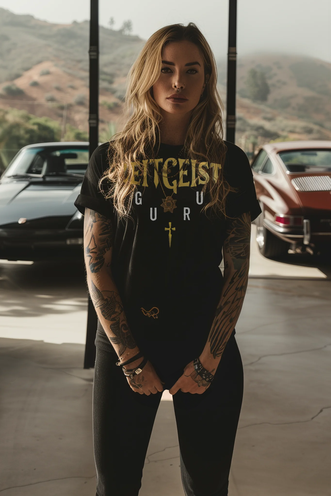 FULL LOGO - Womens Black Tee