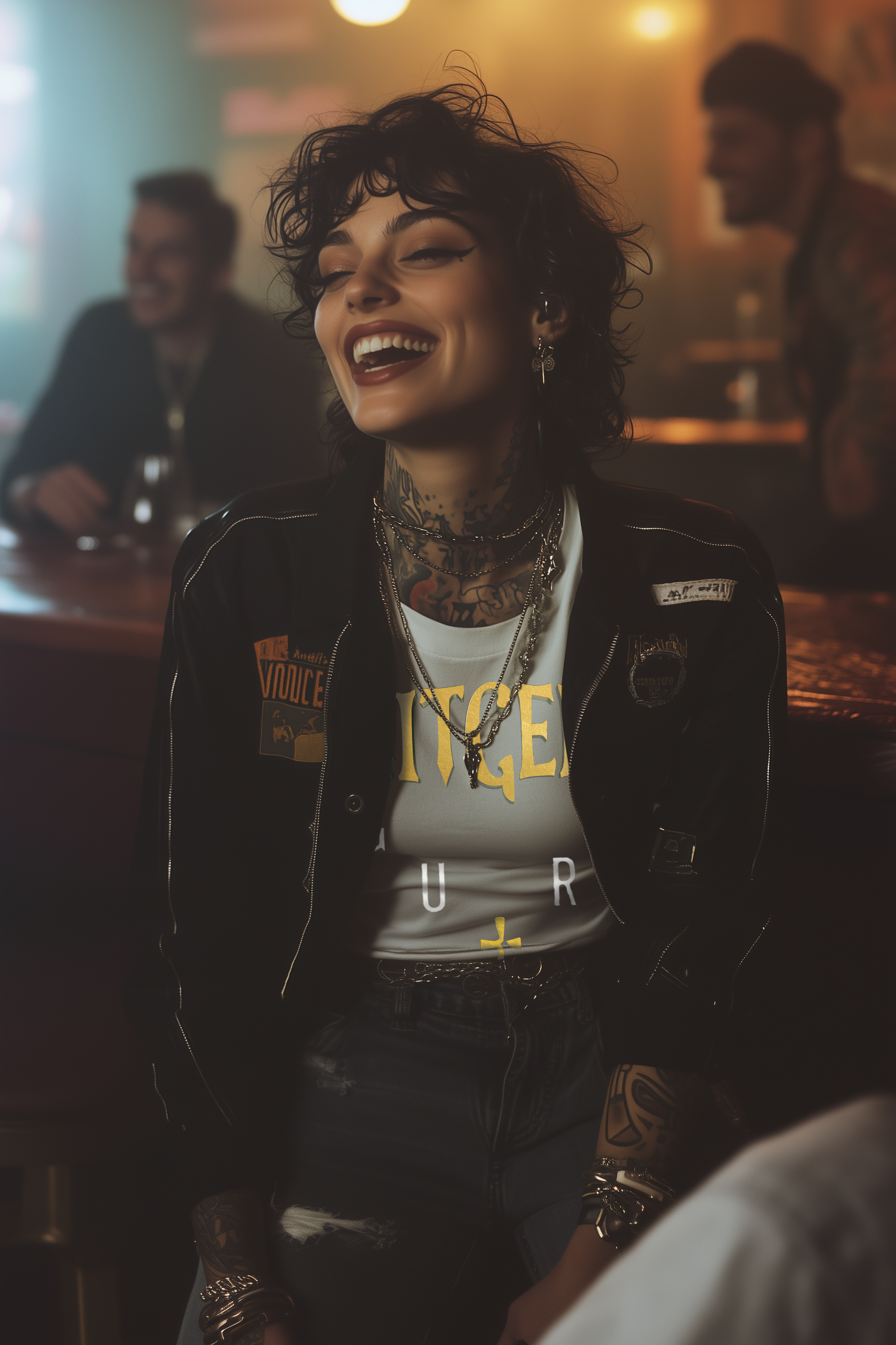 FULL LOGO - Womens White Tee