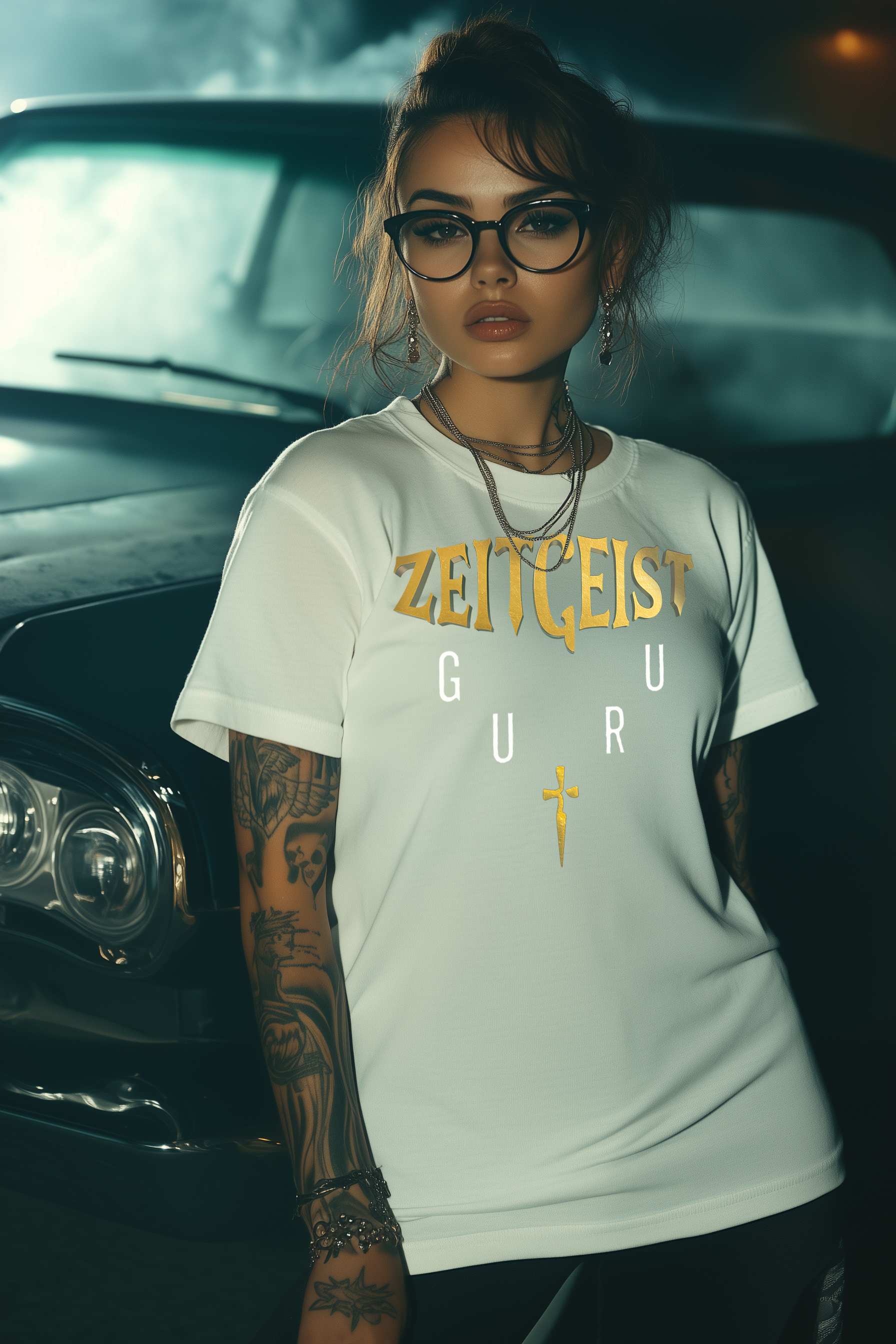 FULL LOGO - Womens White Tee