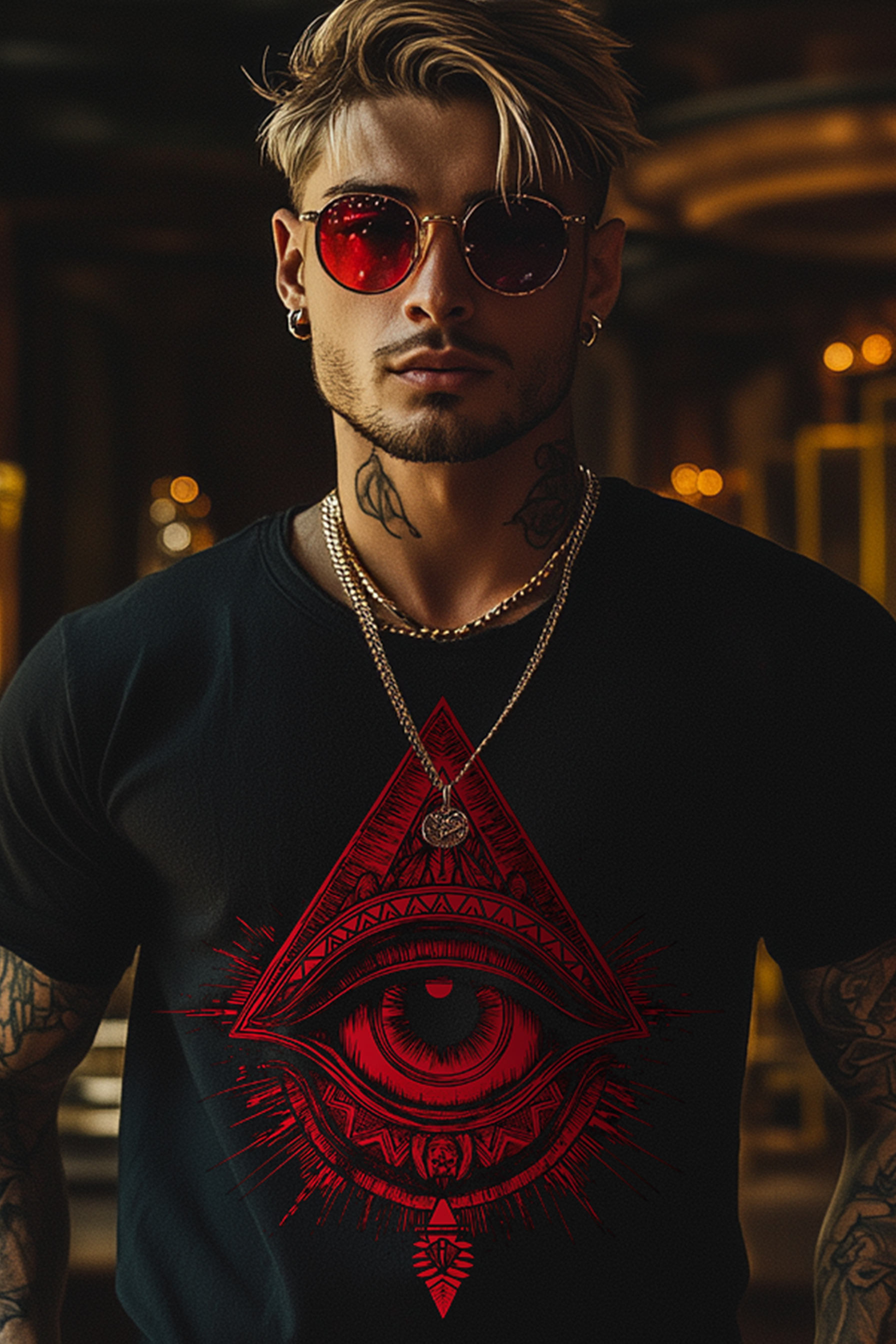 THE EYE OF GEORGE - Mens Black Tee
