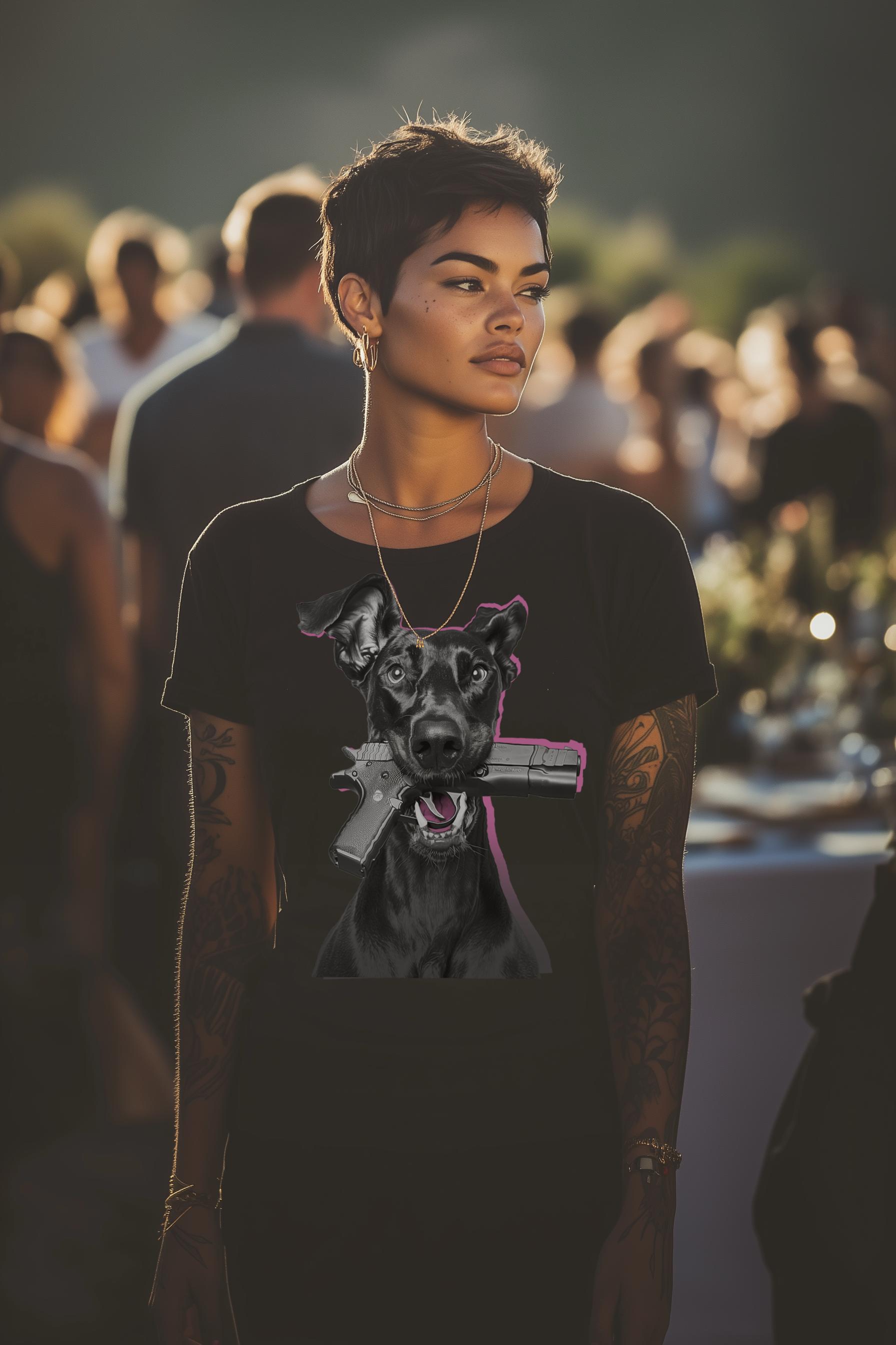 GOOD DOGGIE - Womens Black Tee
