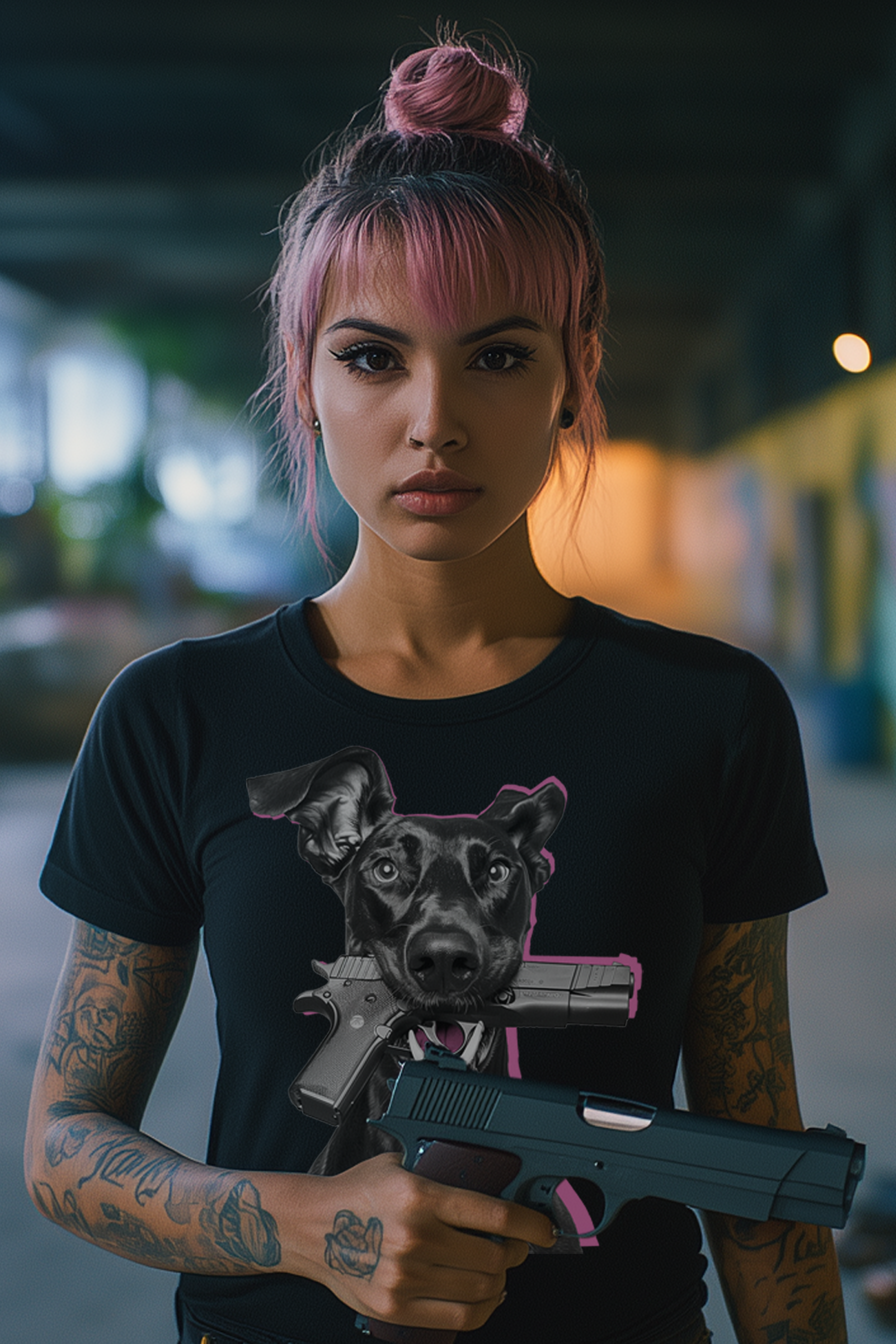 GOOD DOGGIE - Womens Black Tee