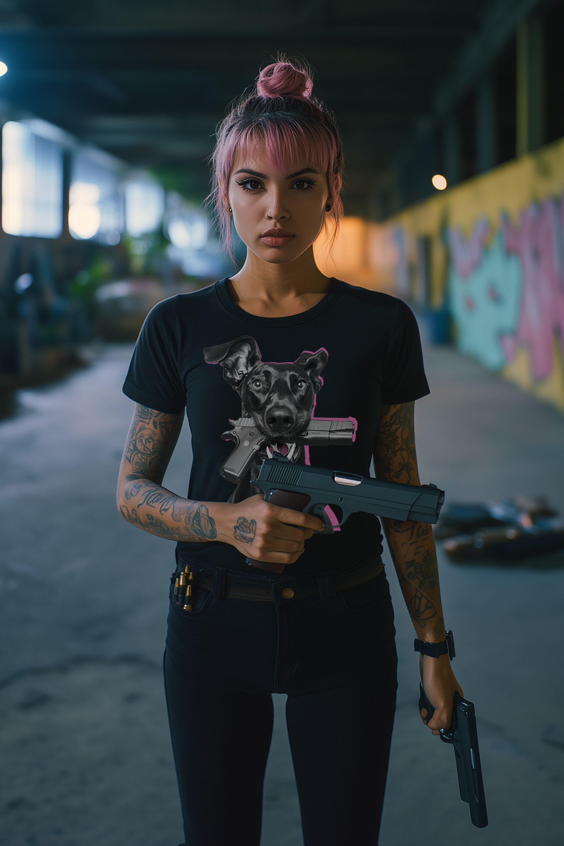 GOOD DOGGIE - Womens Black Tee