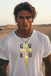 GURU BLADE - Mens White Tee