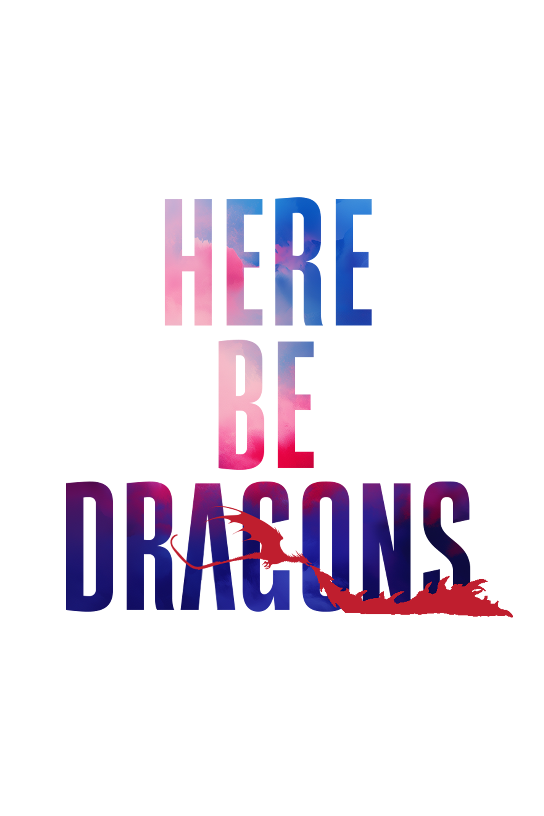 HERE BE DRAGONS - Mens White Tee