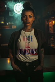 HERE BE DRAGONS - Womens White Tee