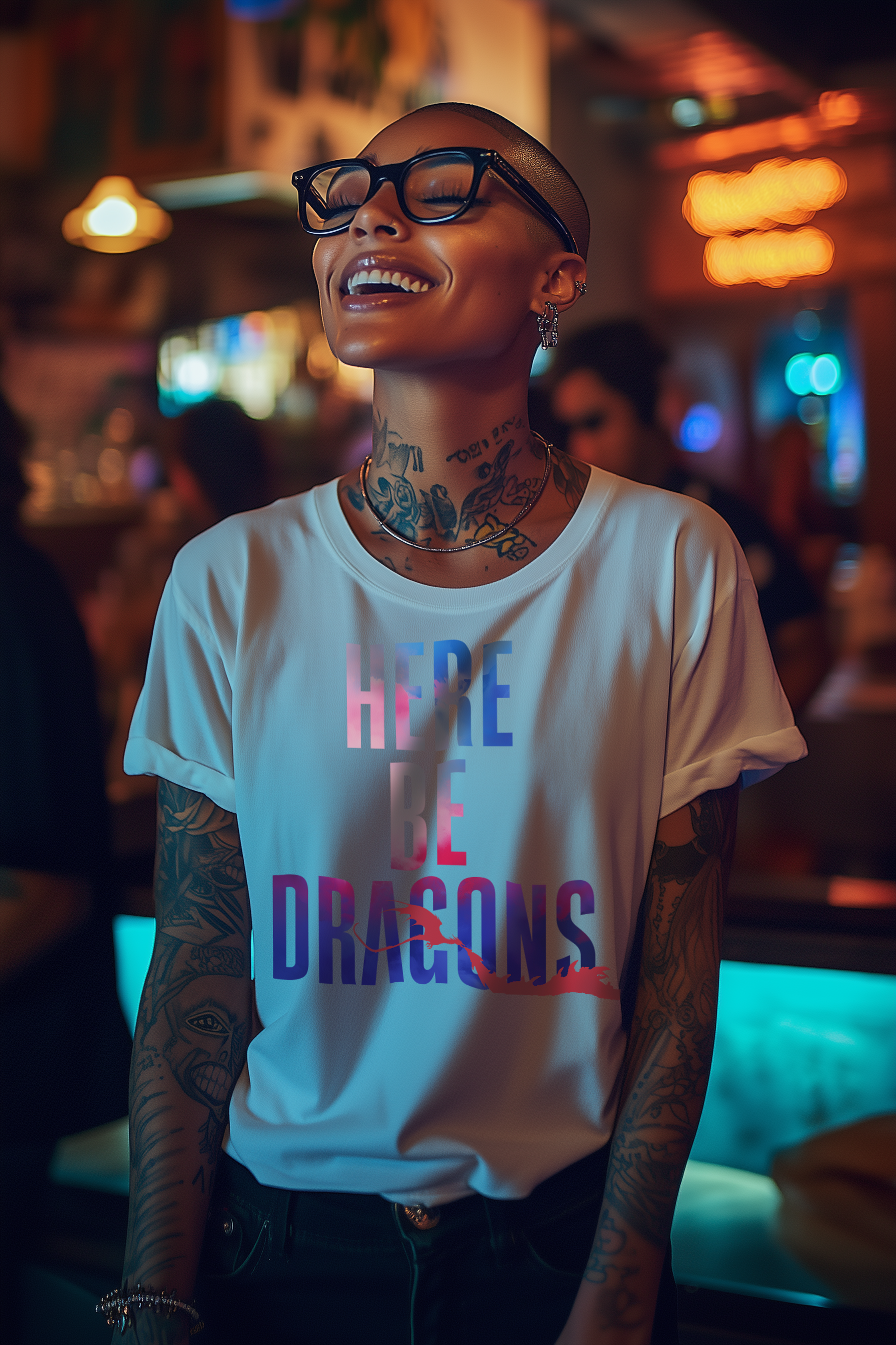 HERE BE DRAGONS - Womens White Tee