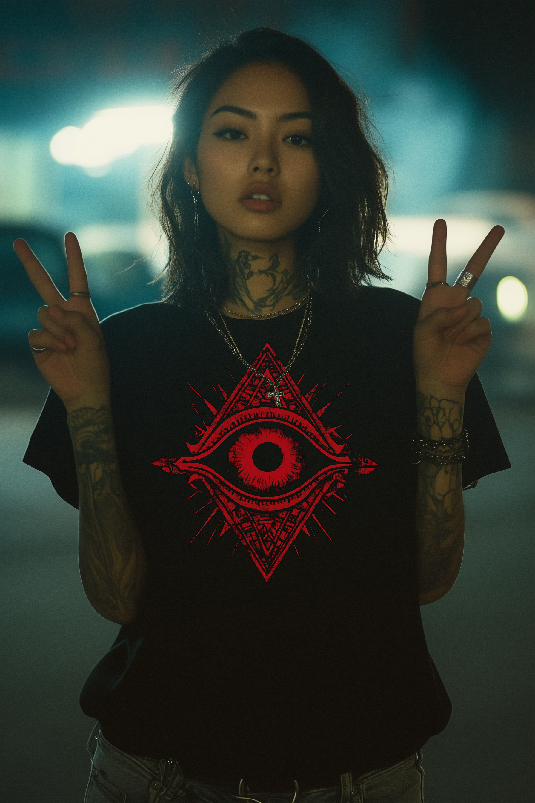 THE EYE OF RUBY - Womens Black Tee