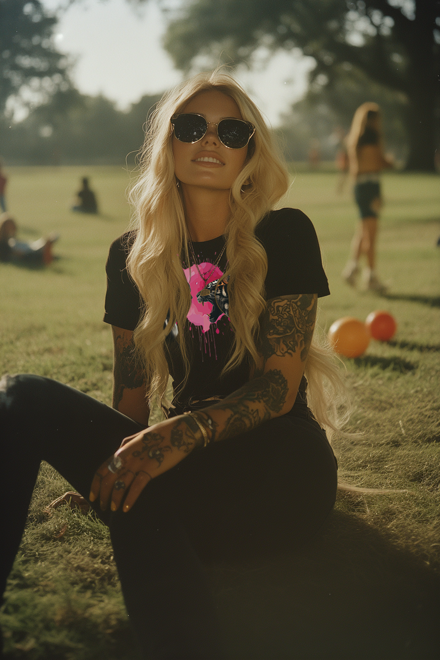 SCREAMING MATCH - Womens Black Tee