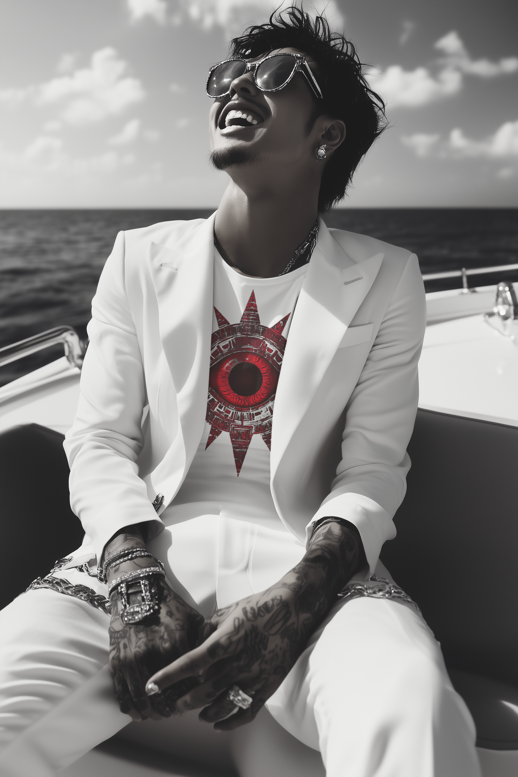 THE EYE OF CHANCE - Mens White Tee