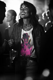 GUN'S UP GIRLFRIEND - Womens White Tee