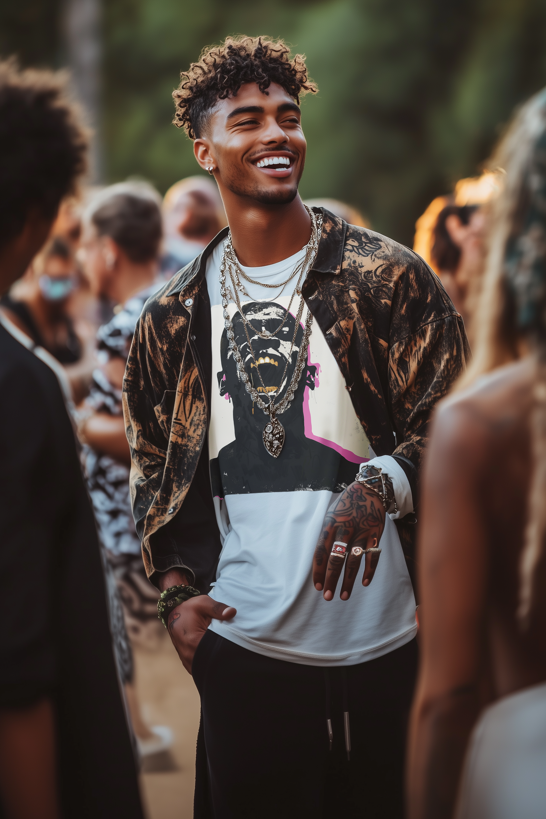 MAN SCREAM - Mens White Tee