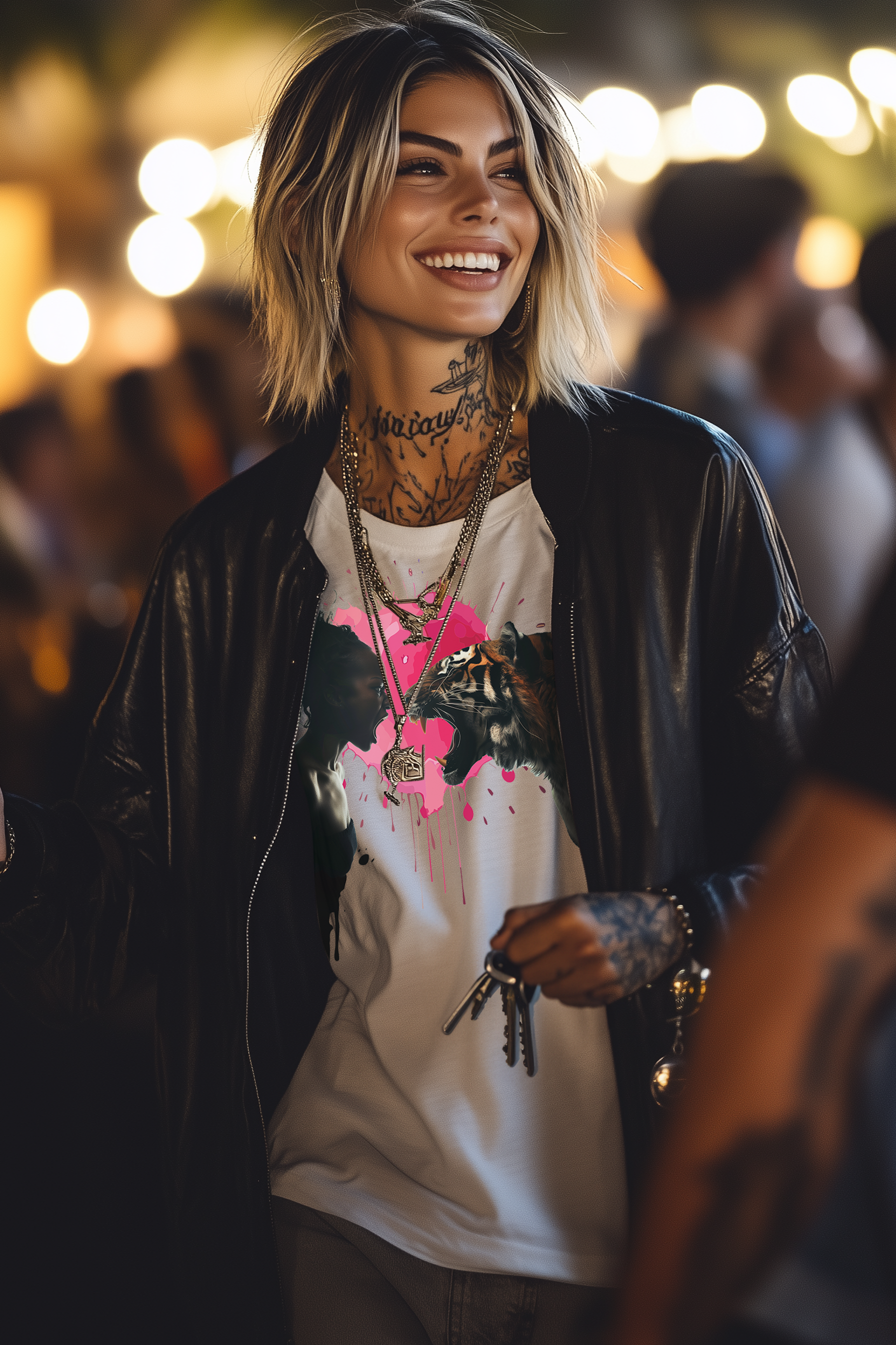 SCREAMING MATCH - Womens White Tee