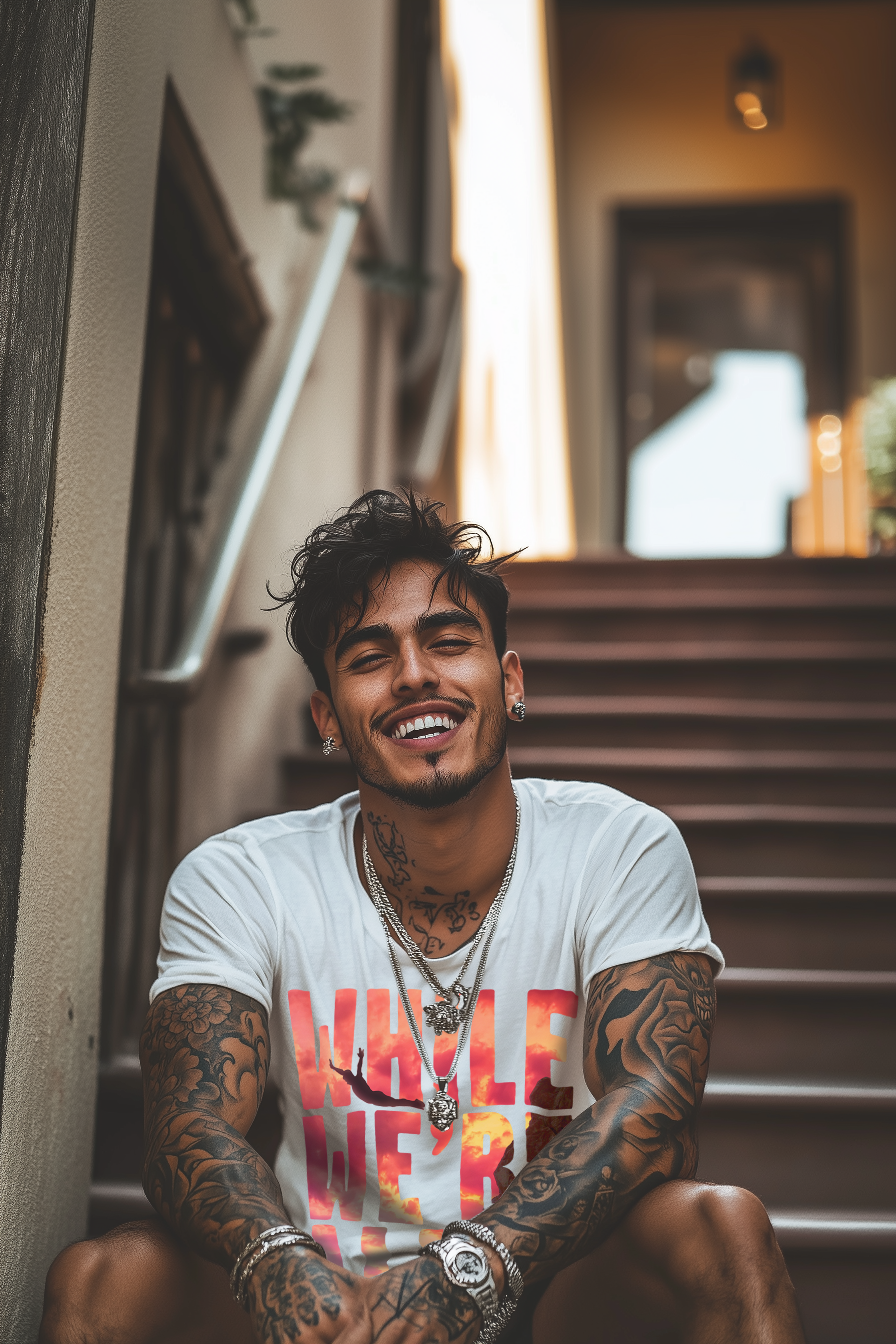 WHILE WE’RE ALIVE - Mens White Tee