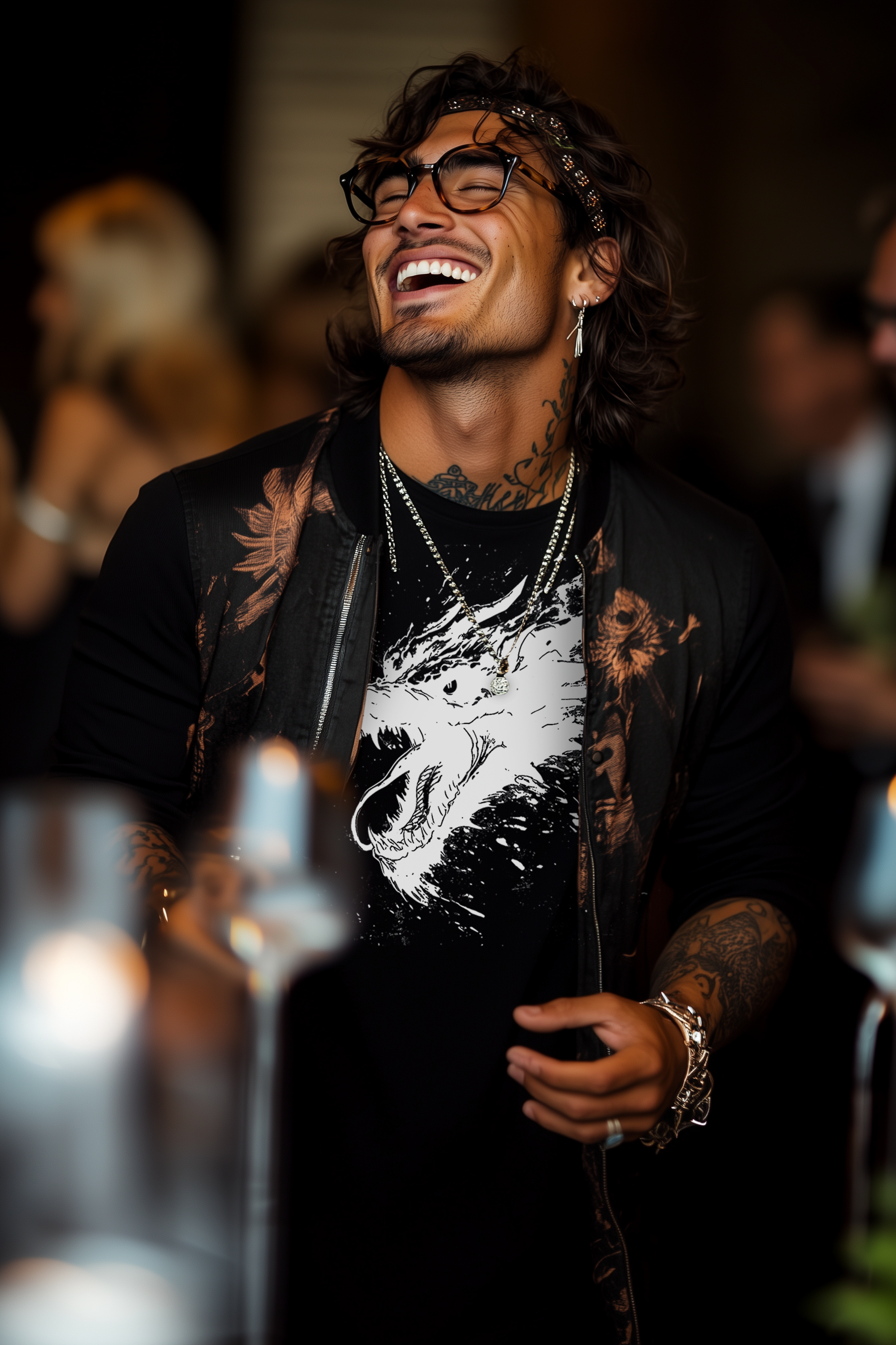FIERCE DRAGON - Mens Black Tee