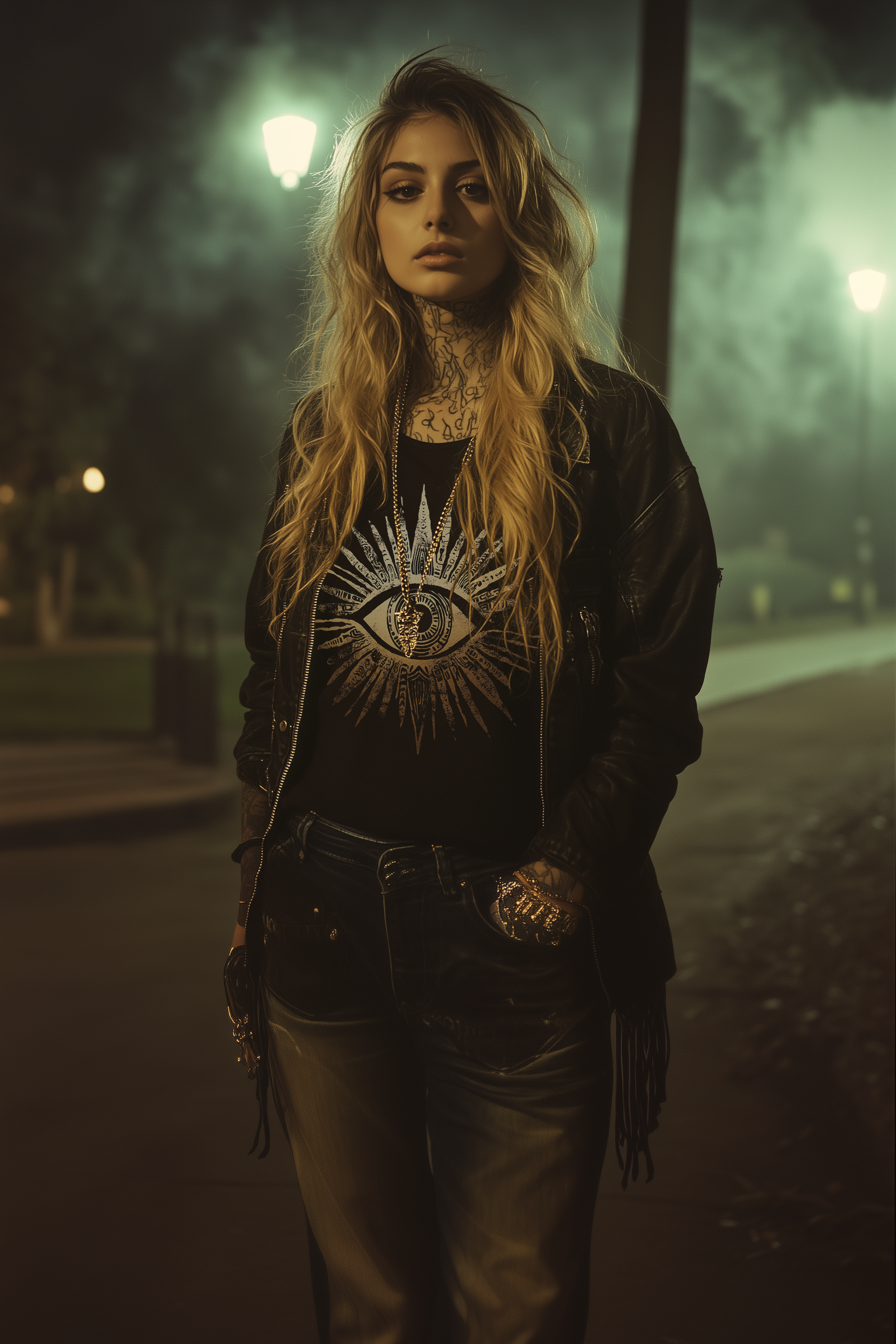 THE EYE OF JADA - Womens Black Tee