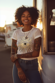 THE EYE OF JADA - Womens White Tee