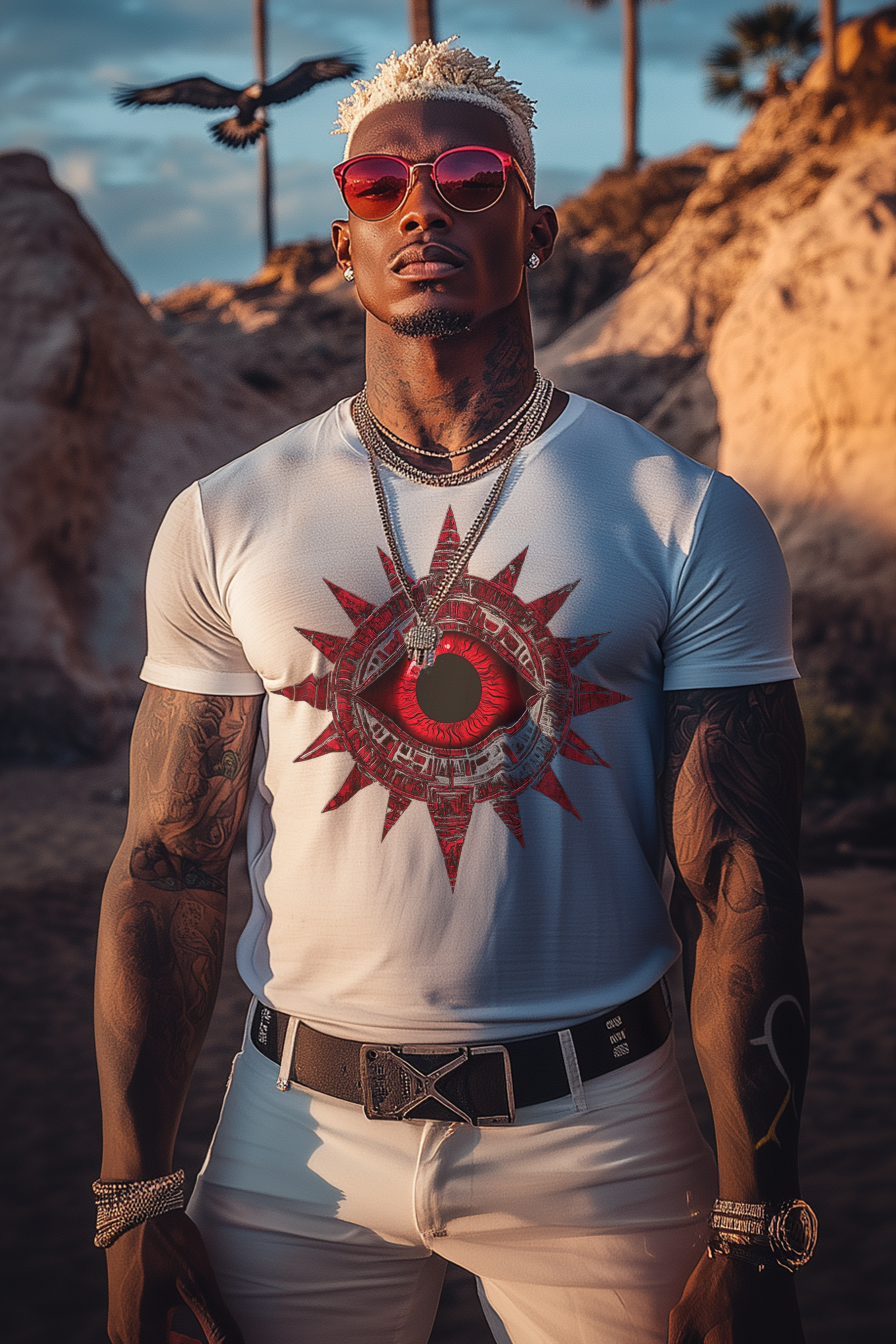 THE EYE OF CHANCE - Mens White Tee
