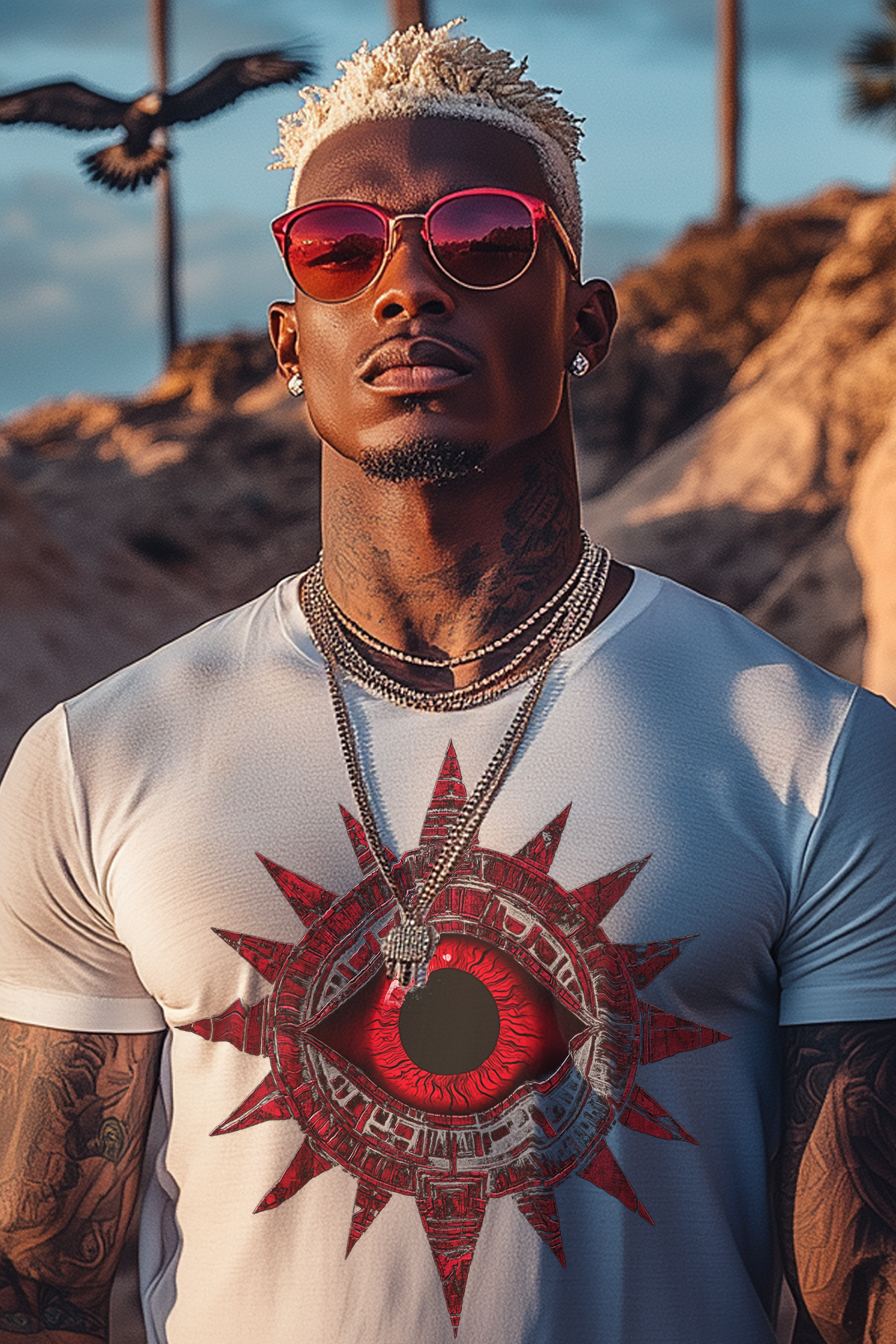 THE EYE OF CHANCE - Mens White Tee