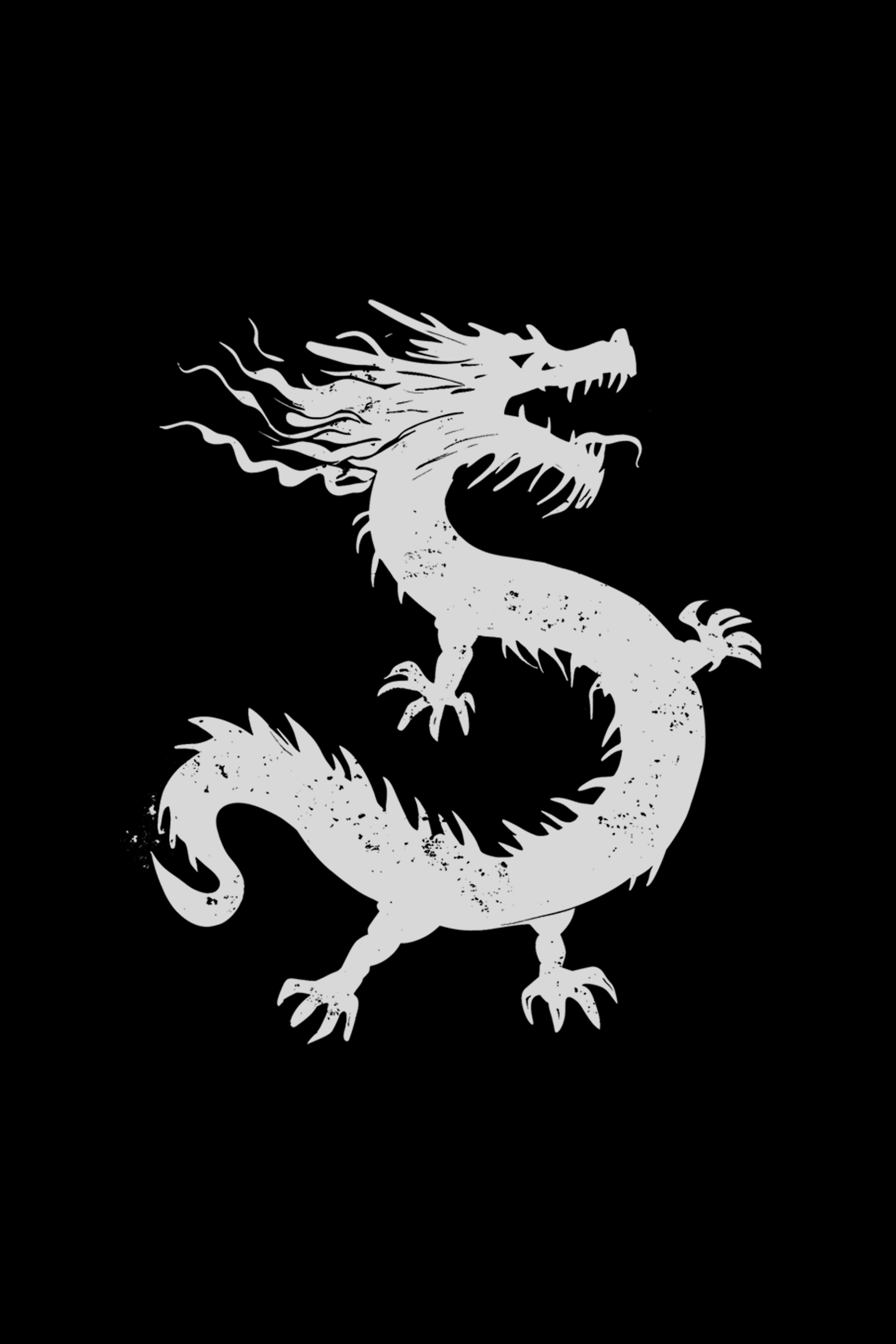 LONE DRAGON - Womens Black Tee