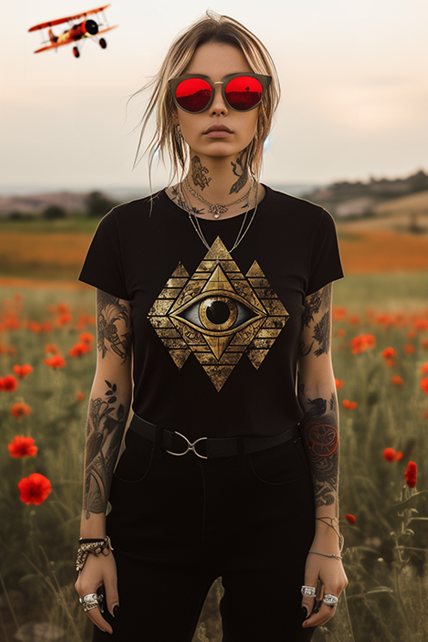 THE EYE OF MAEVE - Womens Black Tee