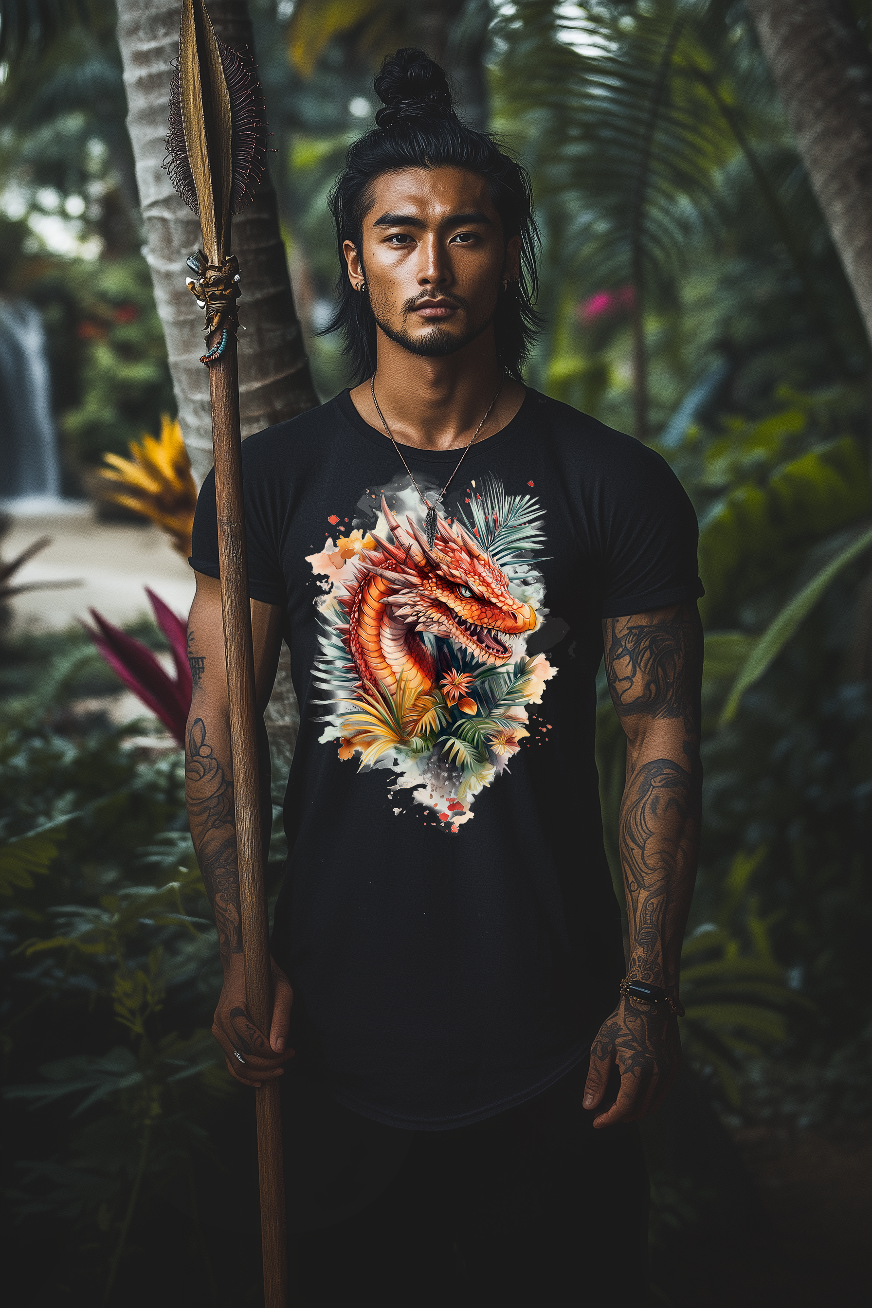 SLY DRAGON - Mens Black Tee