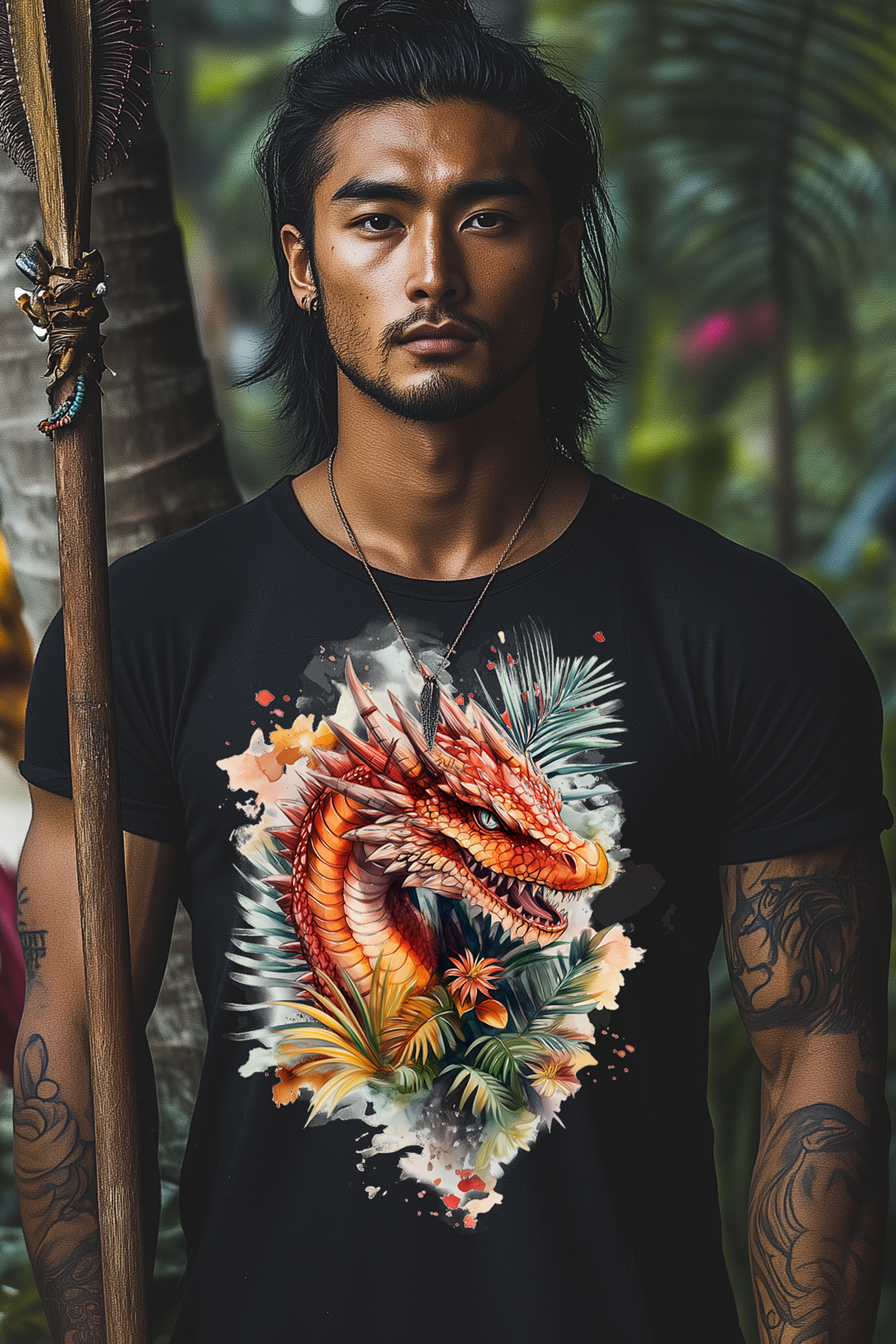 SLY DRAGON - Mens Black Tee
