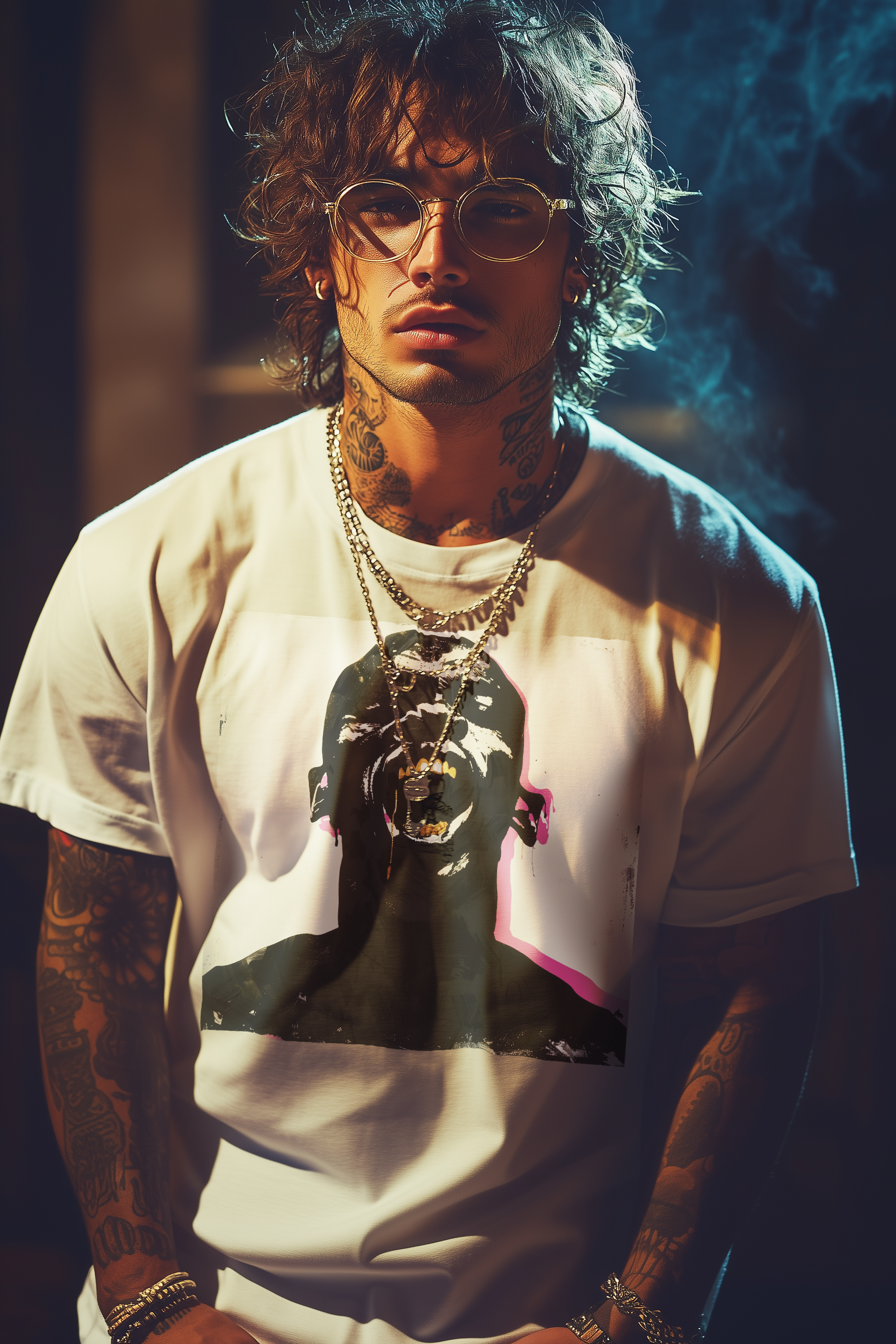 MAN SCREAM - Mens White Tee