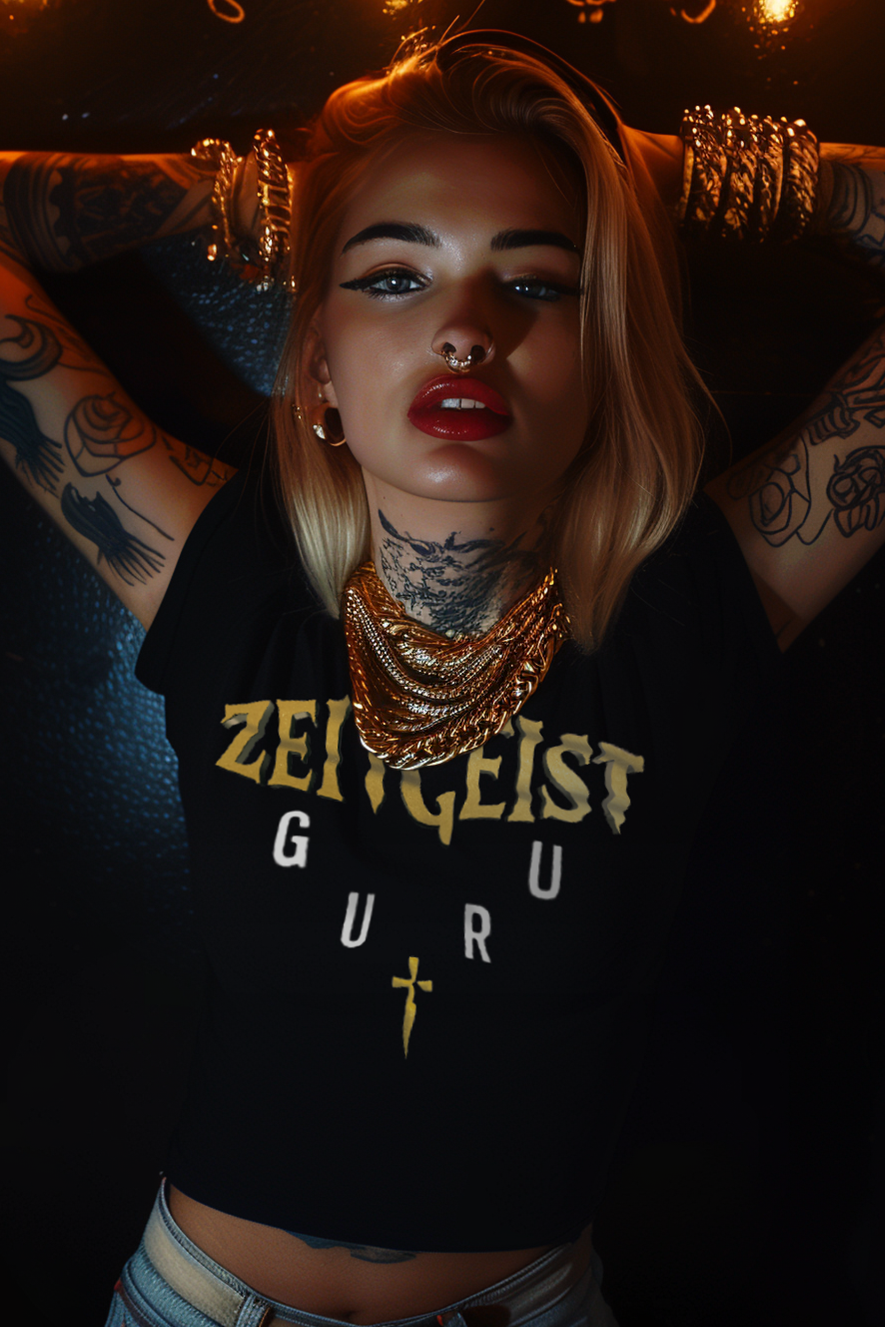 FULL LOGO - Womens Black Tee