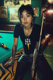 GURU BLADE - Womens Black Tee