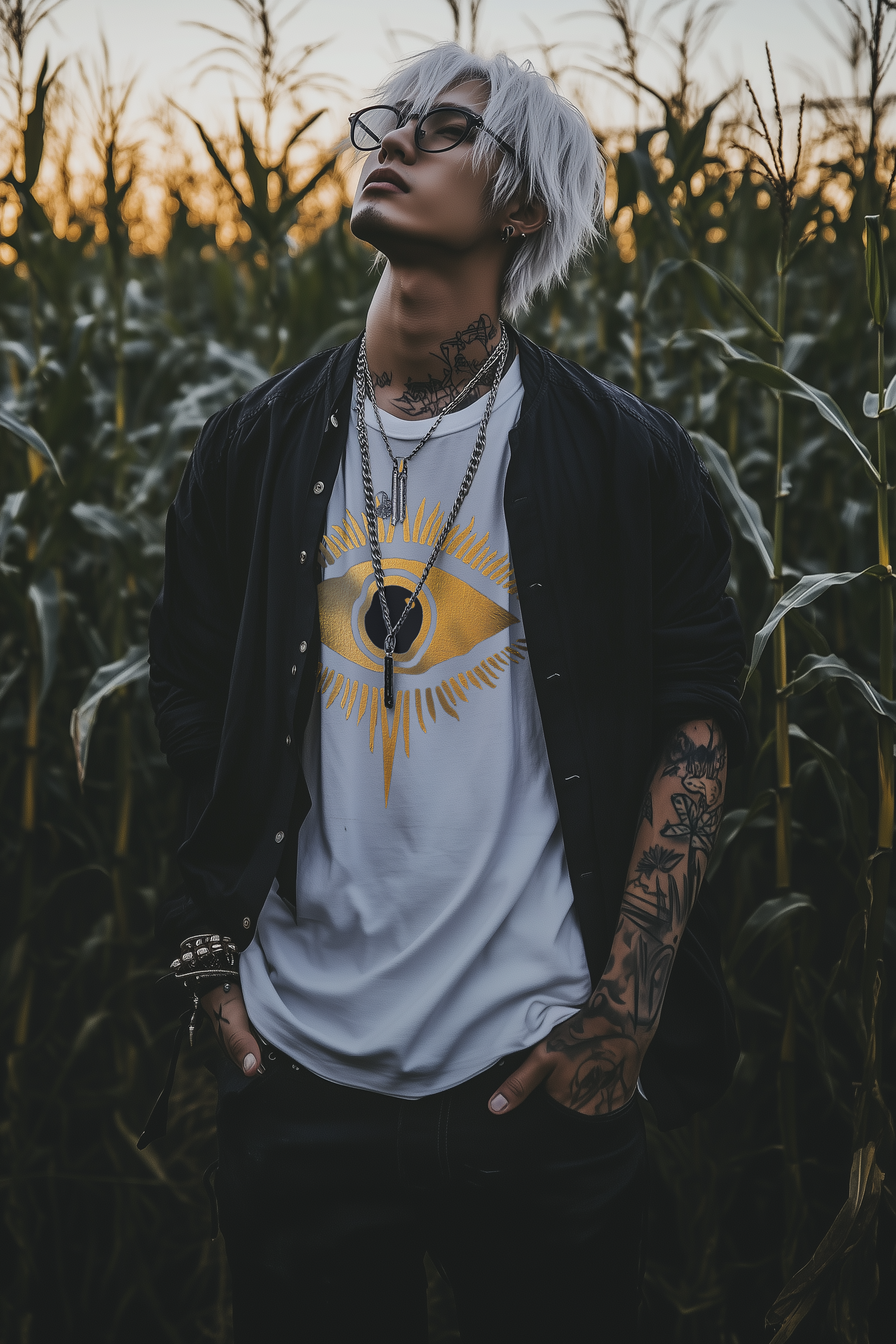 THE EYE OF PRINCE - Mens White Tee