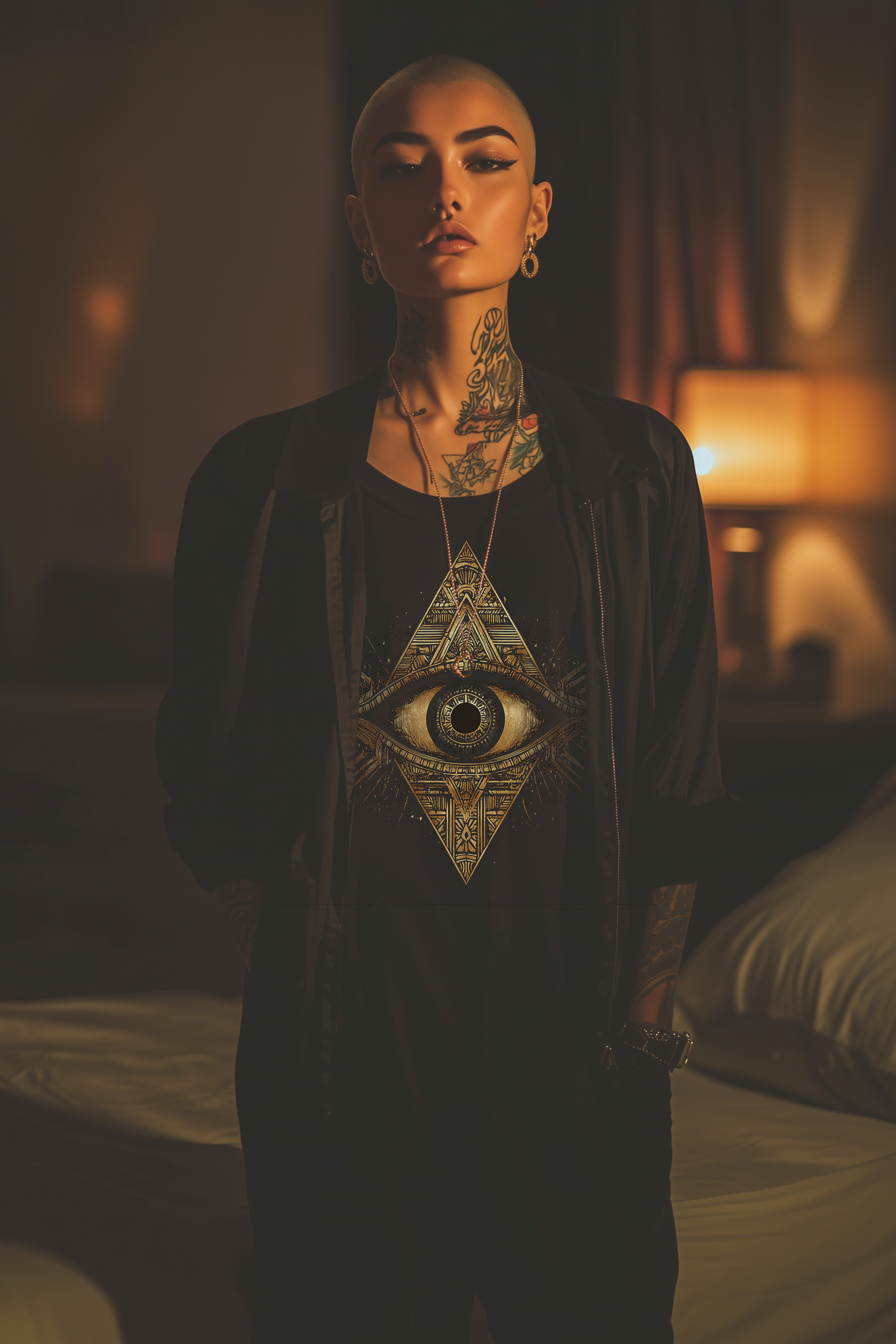 THE EYE OF RIA - Womens Black Tee