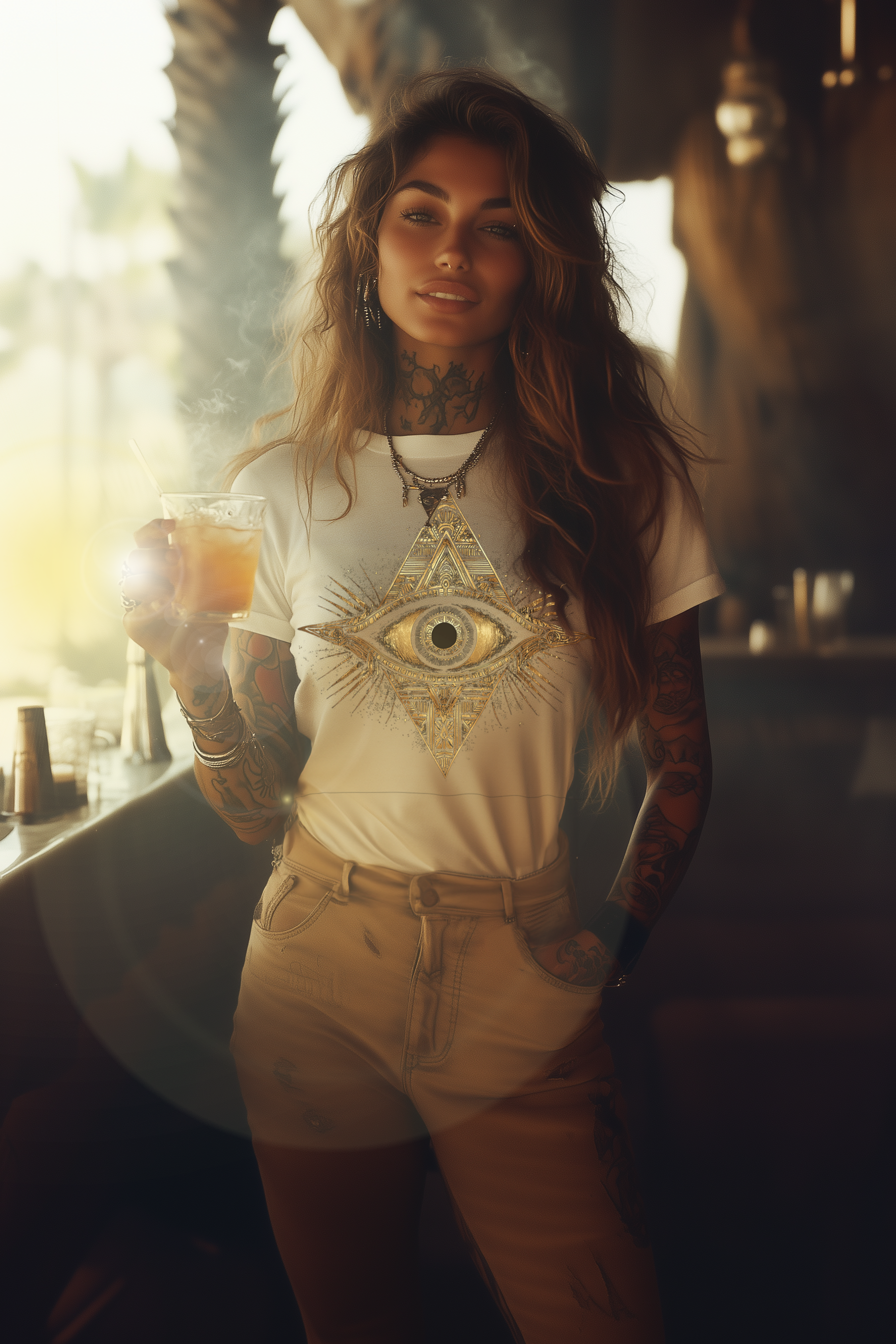 THE EYE OF RIA - Womens White Tee