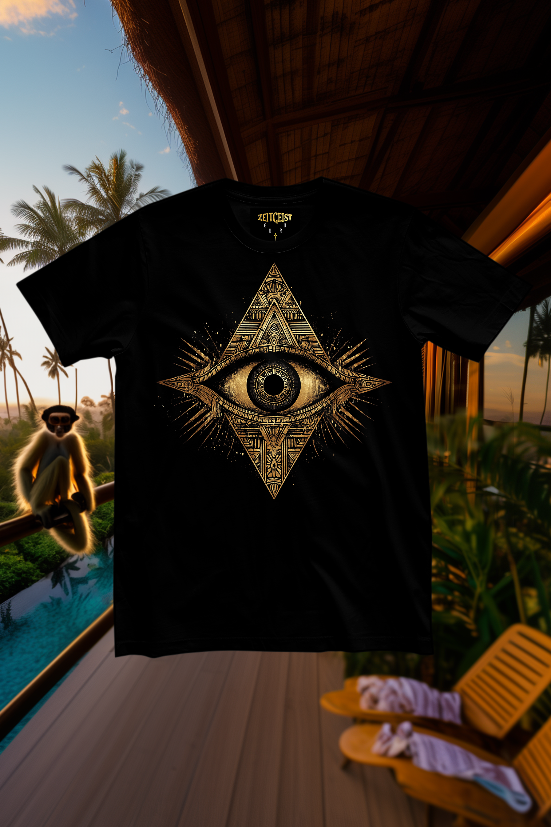 THE EYE OF RIA - Womens Black Tee