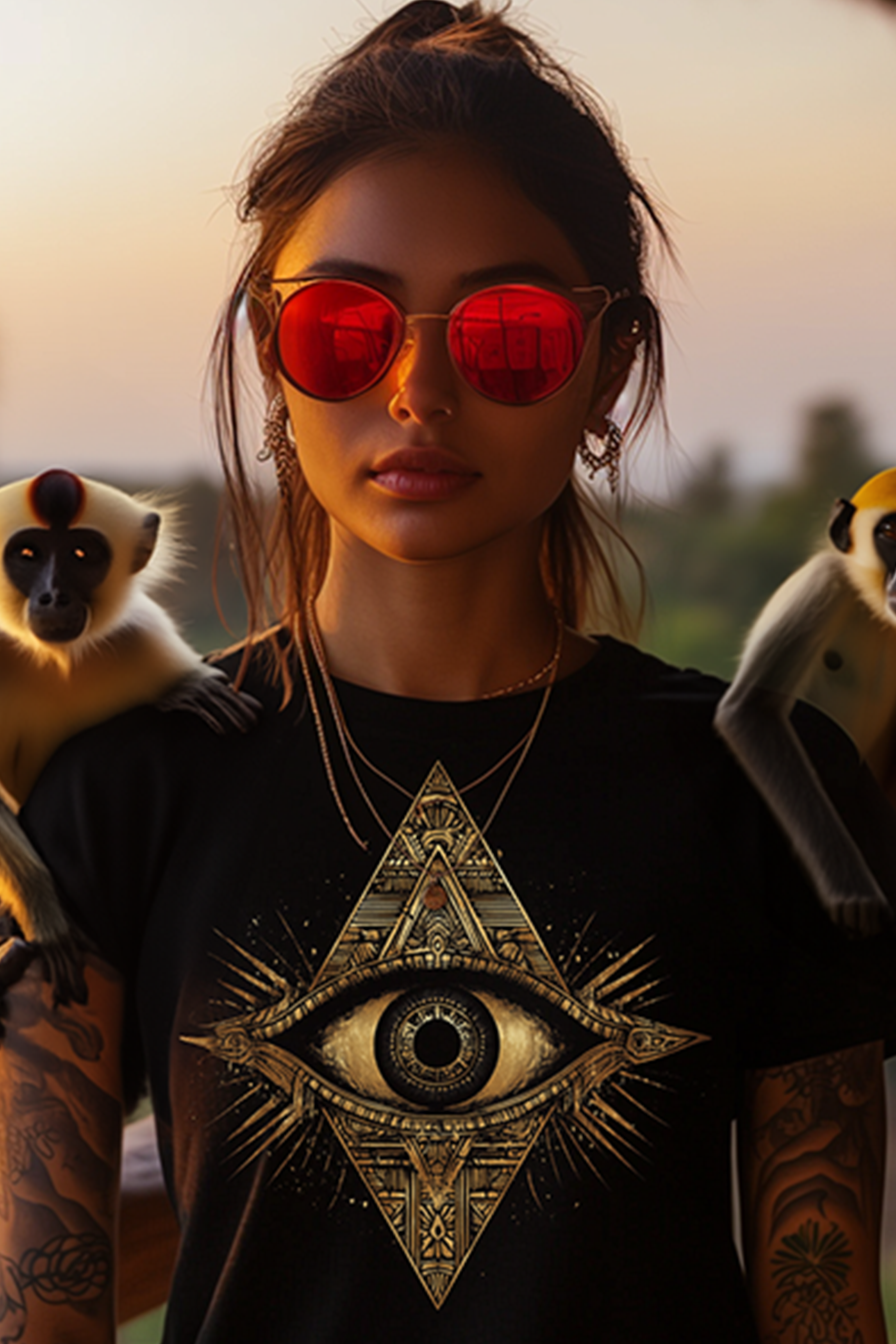 THE EYE OF RIA - Womens Black Tee