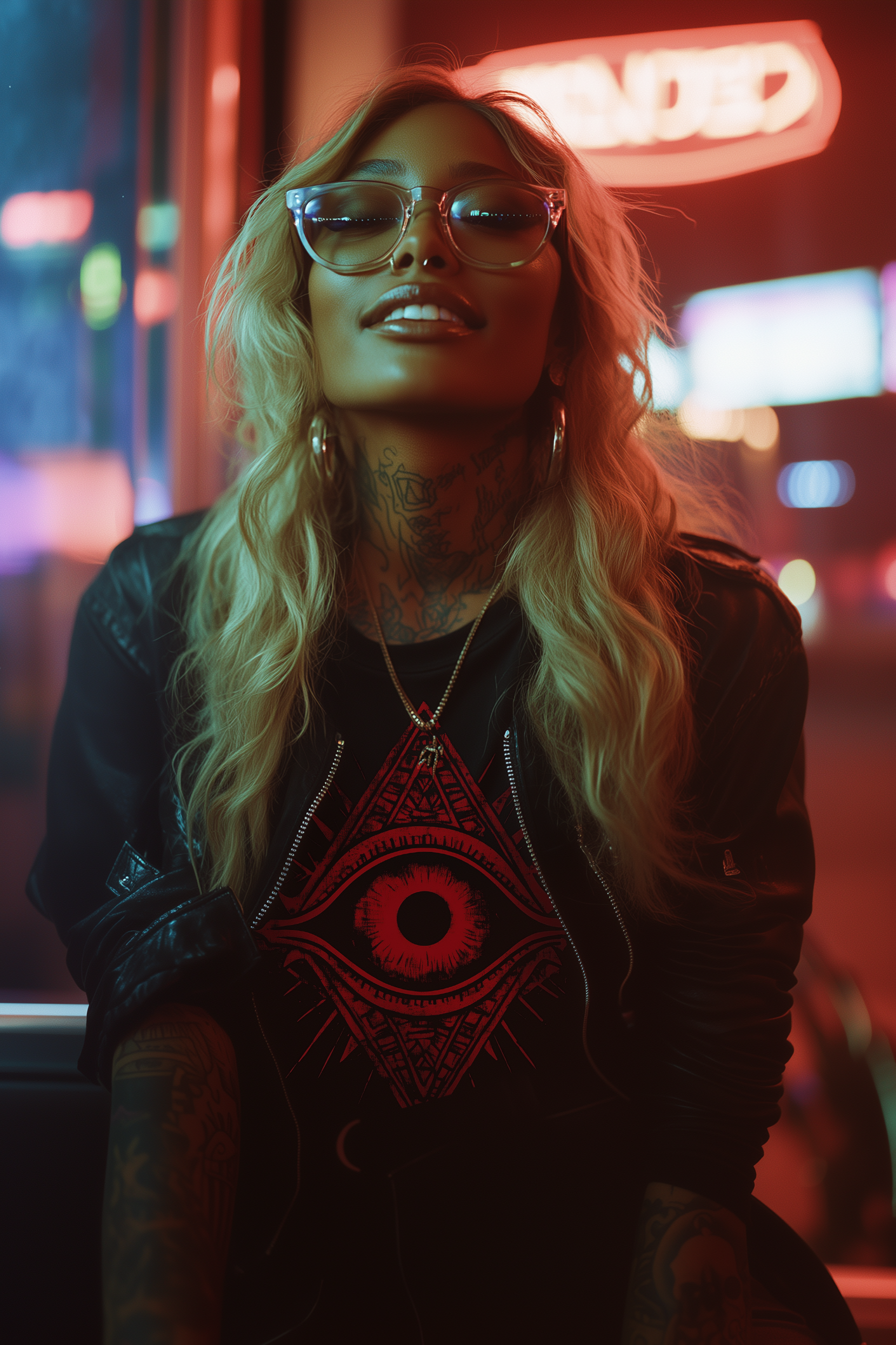 THE EYE OF RUBY - Womens Black Tee